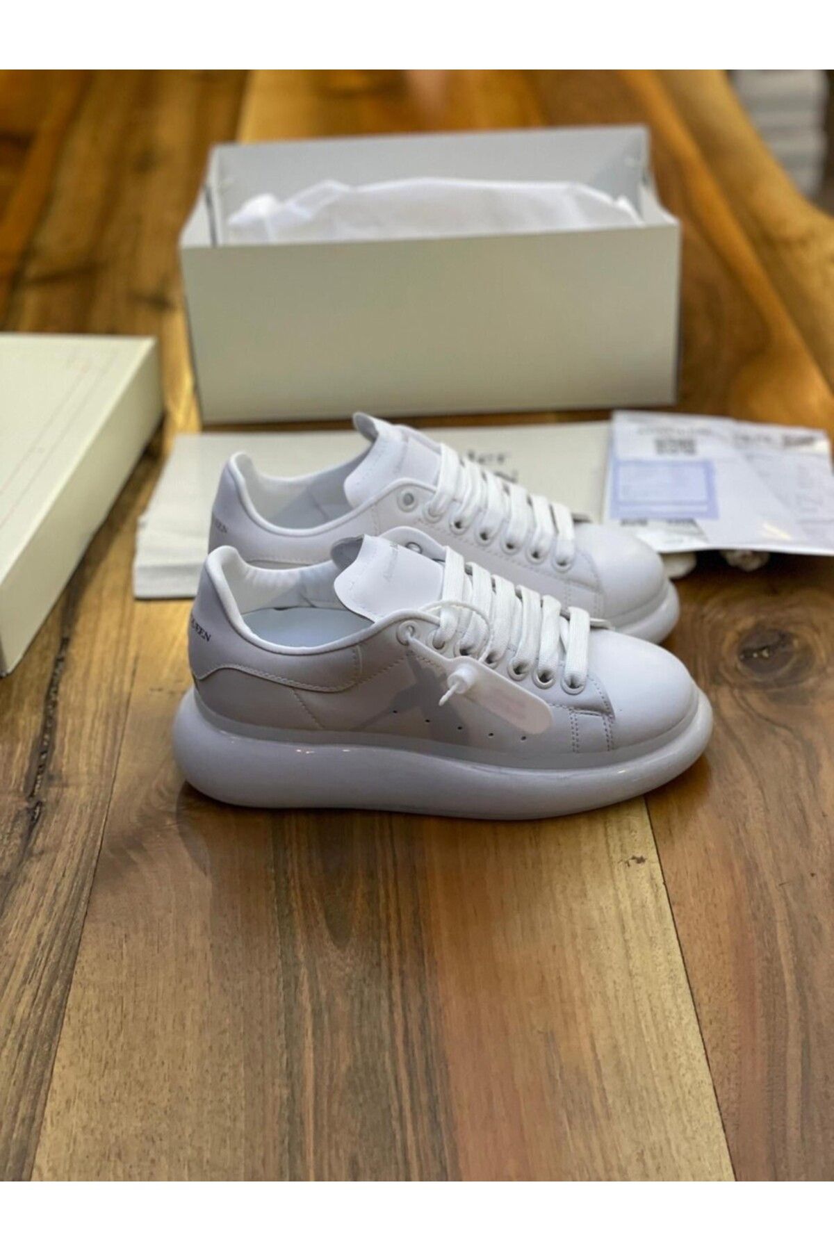 FAVORİSPOR Şeffaf Taban Deri Klasik Unisex Ayakkabı Alexander Mcqueen Ithal
