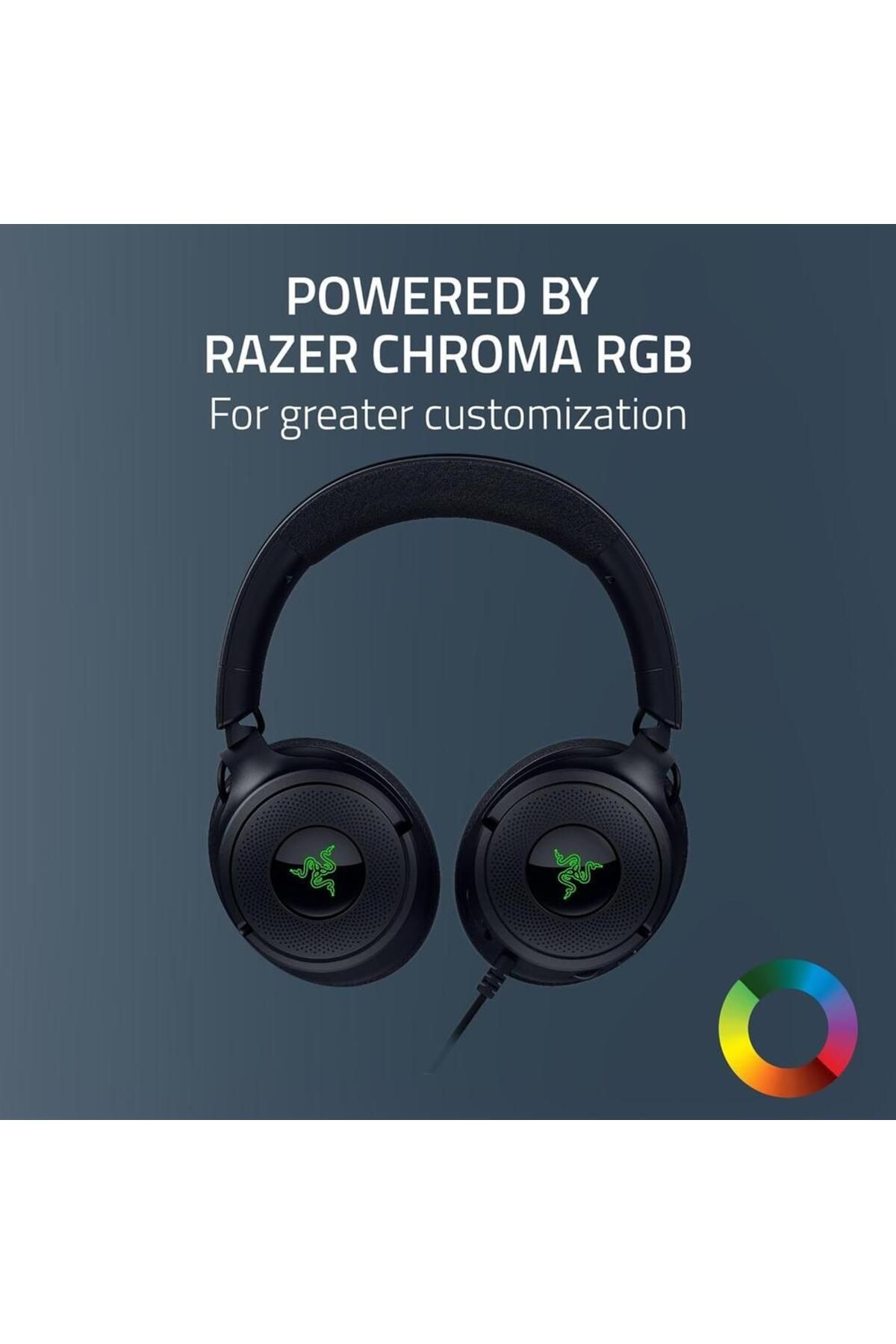 RAZER-Casti Gaming Razer Kraken V4 X, USB-C/USB-A, Surround 7.1, Chroma RGB, Microfon Cardioid HyperClear 12
