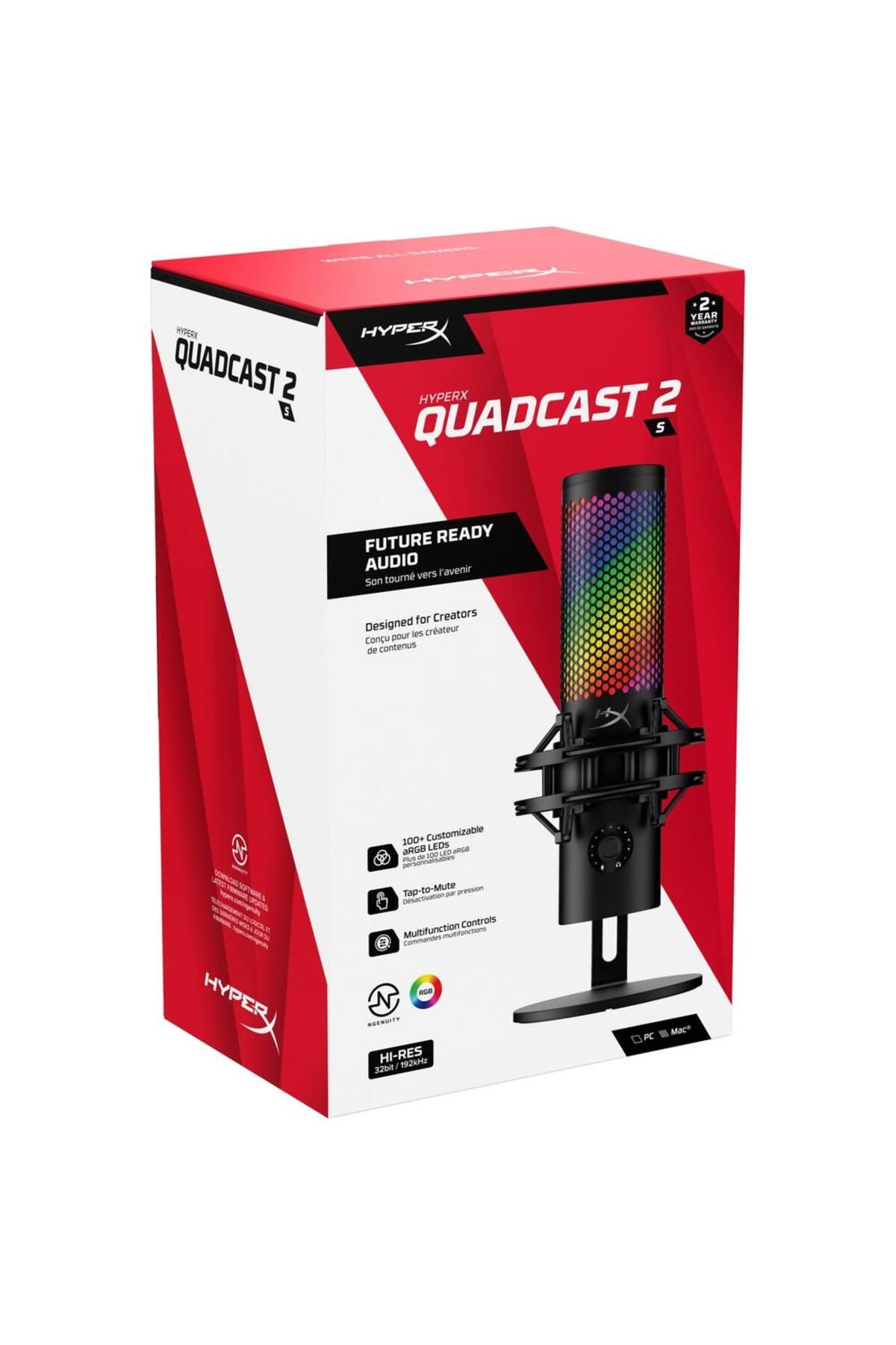 HP-HyperX QuadCast 2 S gaming microphone for Streamers/Content Creators, cardioid, USB-C 5