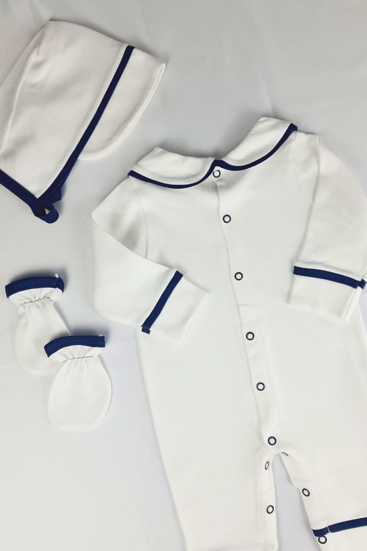 Minytrendy Yenidoğan Erkek Bebek Isimli Bebek Tulum Hastane Çıkışı Bebek Anı Seti Mevlüt Takımı Hediyelik fotoğrafı 4 (önizleme)