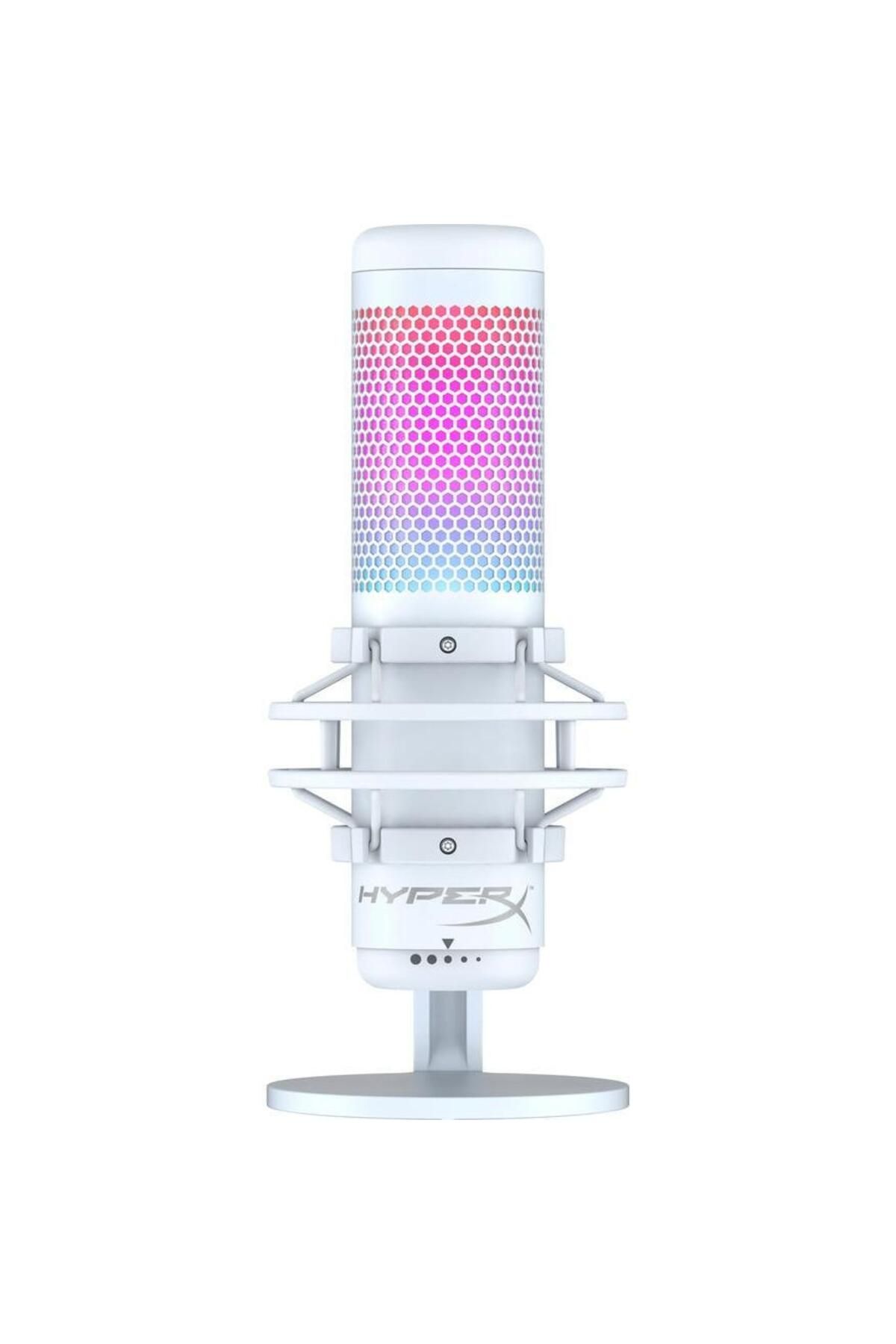 HyperX-HyperX QuadCast S Microphone, White, Stereo, Omnidirectional, Cardioid, Bidirectional modes 1