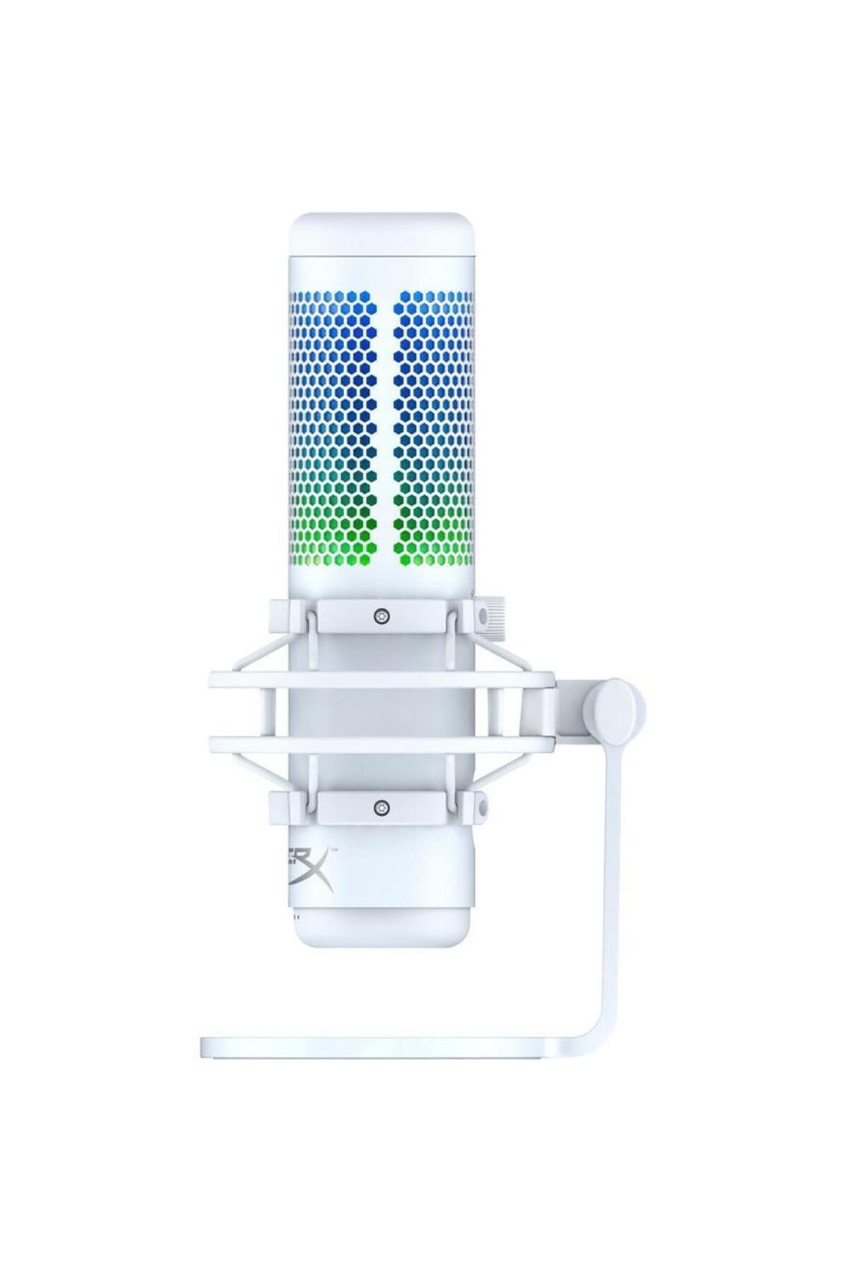 HyperX-HyperX QuadCast S Microphone, White, Stereo, Omnidirectional, Cardioid, Bidirectional modes 3