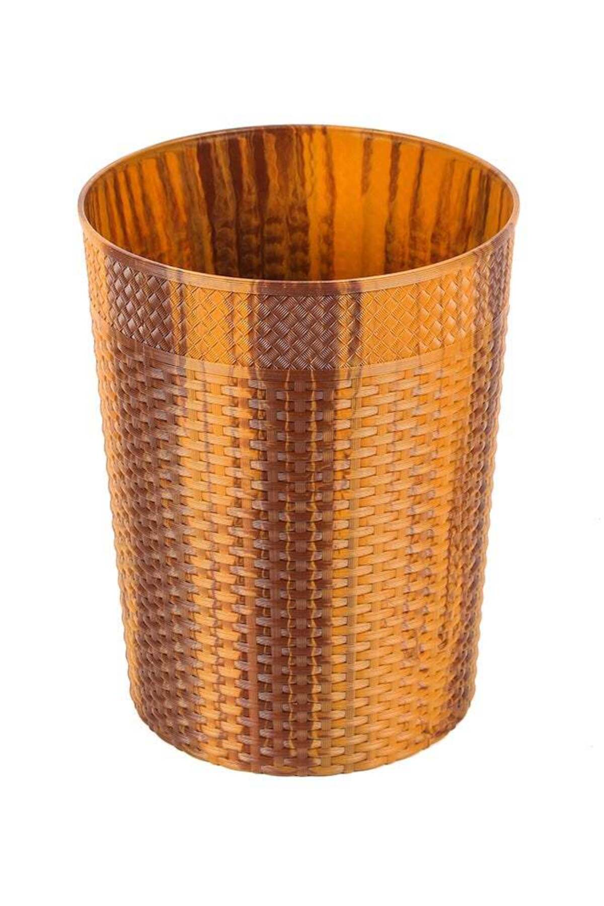 سلة مهملات أسطوانية ذهبية 20×35 سم