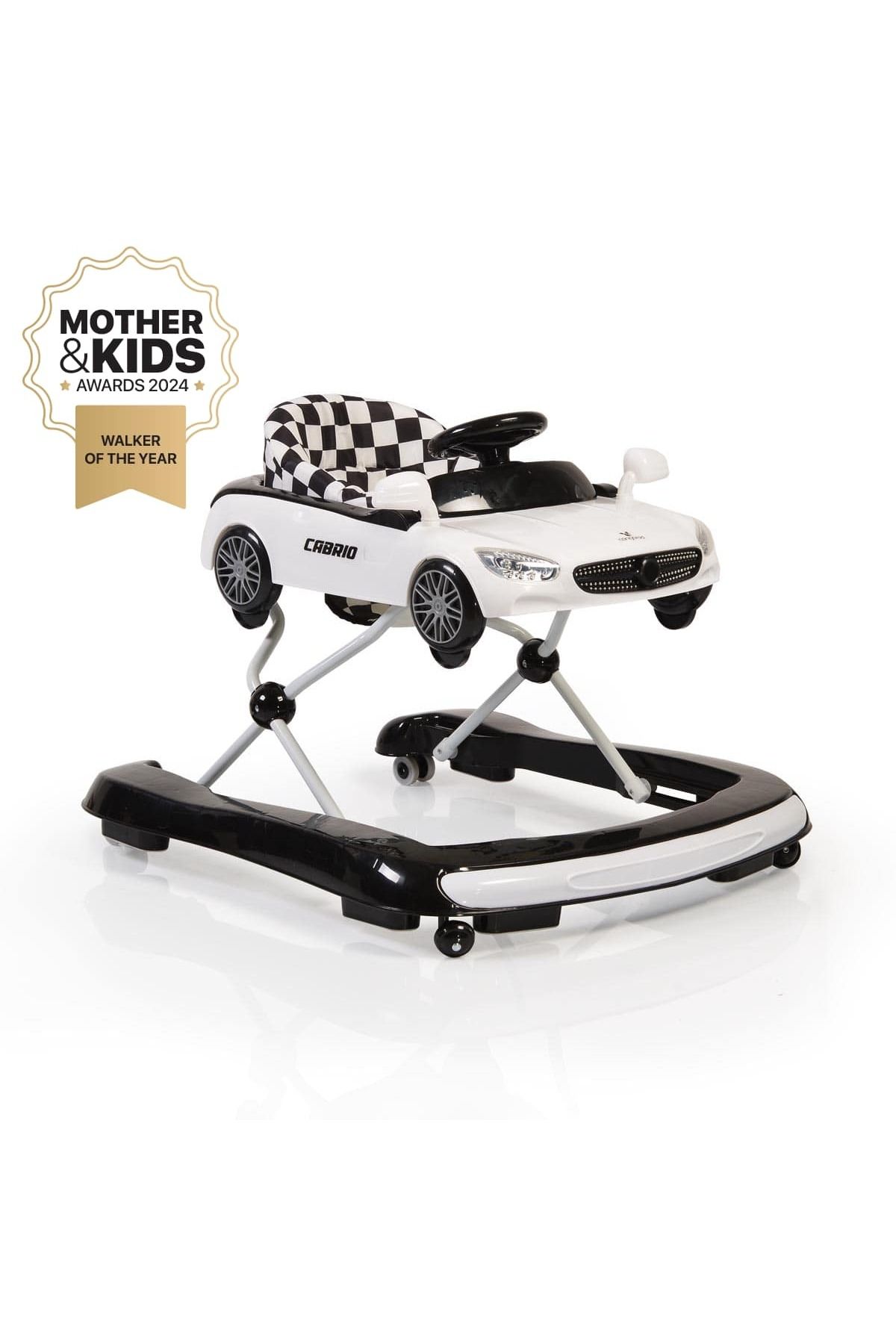 OEM Premergator Si Antemergator Bebelusi Cangaroo Cabrio 2 In 1 Alb, Roti Fata Pivotante 360 Grade - One Size