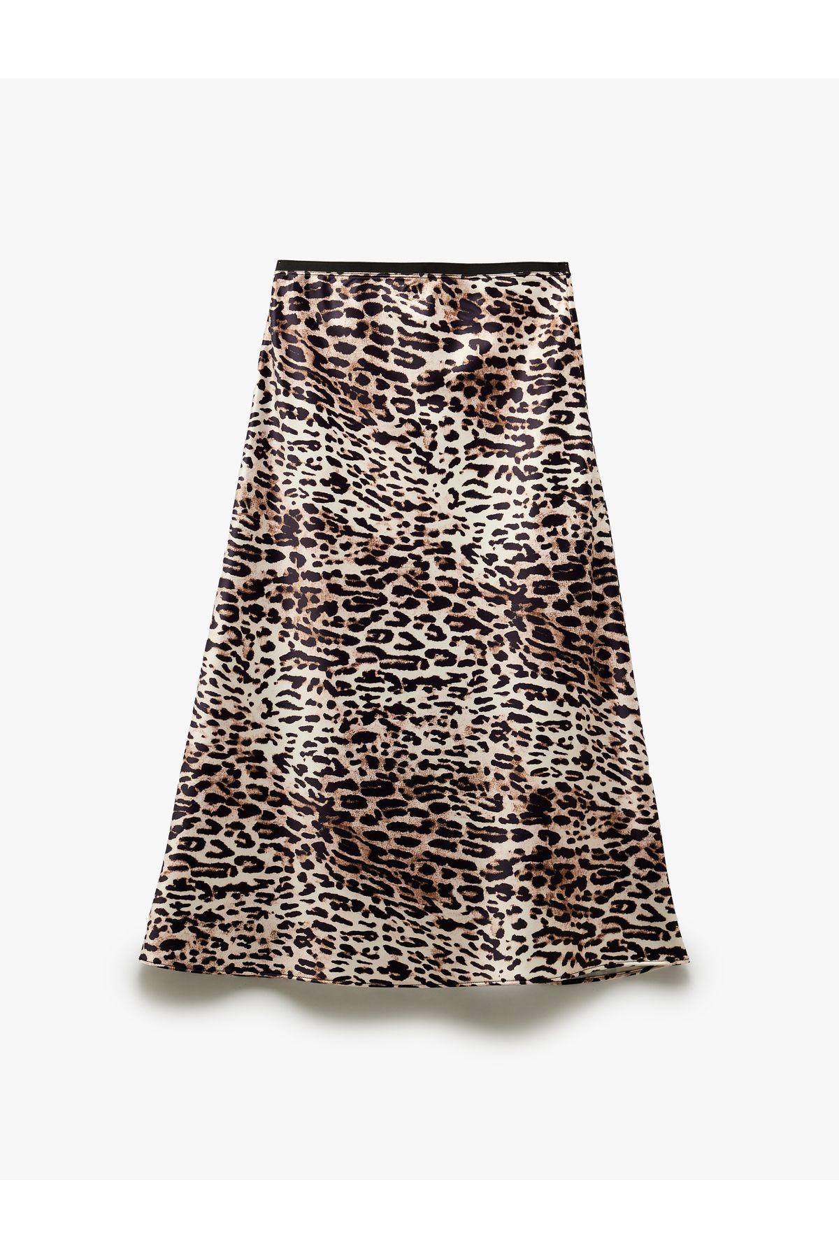 Koton-Midi-length A-line leopard print skirt. 3