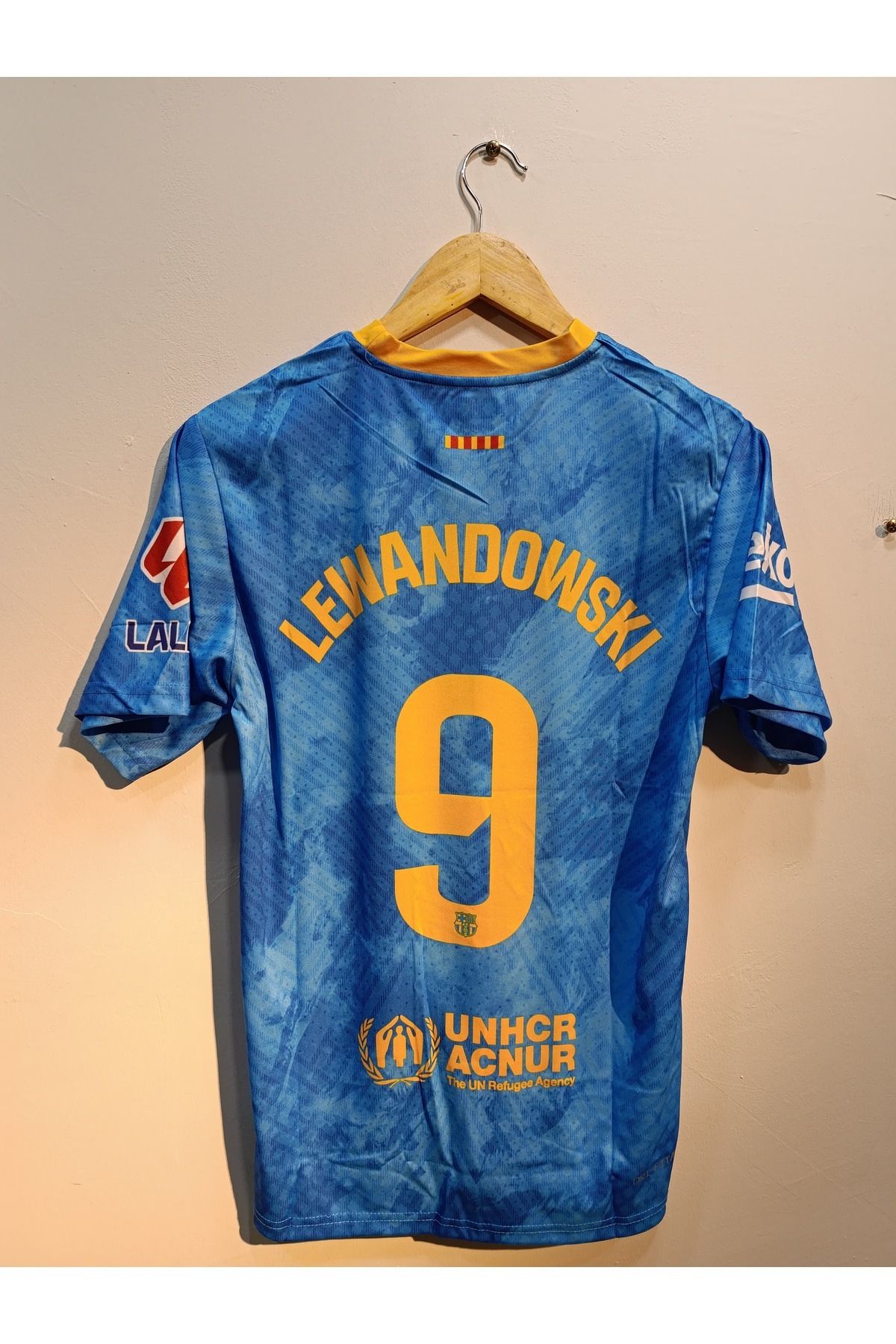 Atlas Global BARCELONA LEWANDOWSKİ ÖZEL TASARIM MAVİ YETİŞKİN FUTBOL FORMA