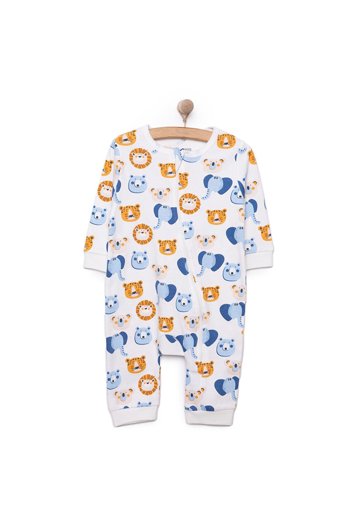 لباس سرهمی زیپ دار بدون چکمه طرح حیوانات HelloBaby برای نوزاد پسر ebebek Hello Baby