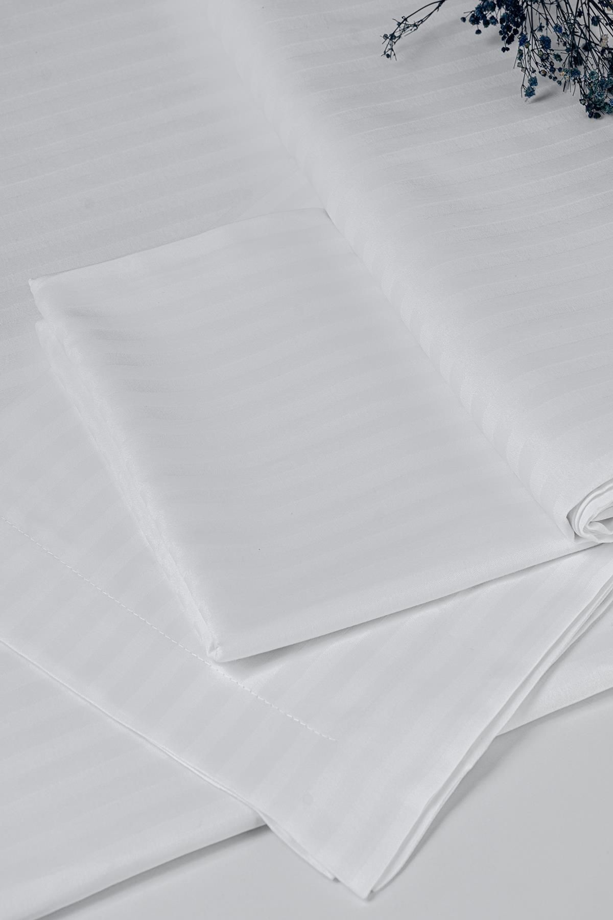 VAROL-Zeus Series Cotton Satin Hotel Bed Sheet Single 180x280cm 2