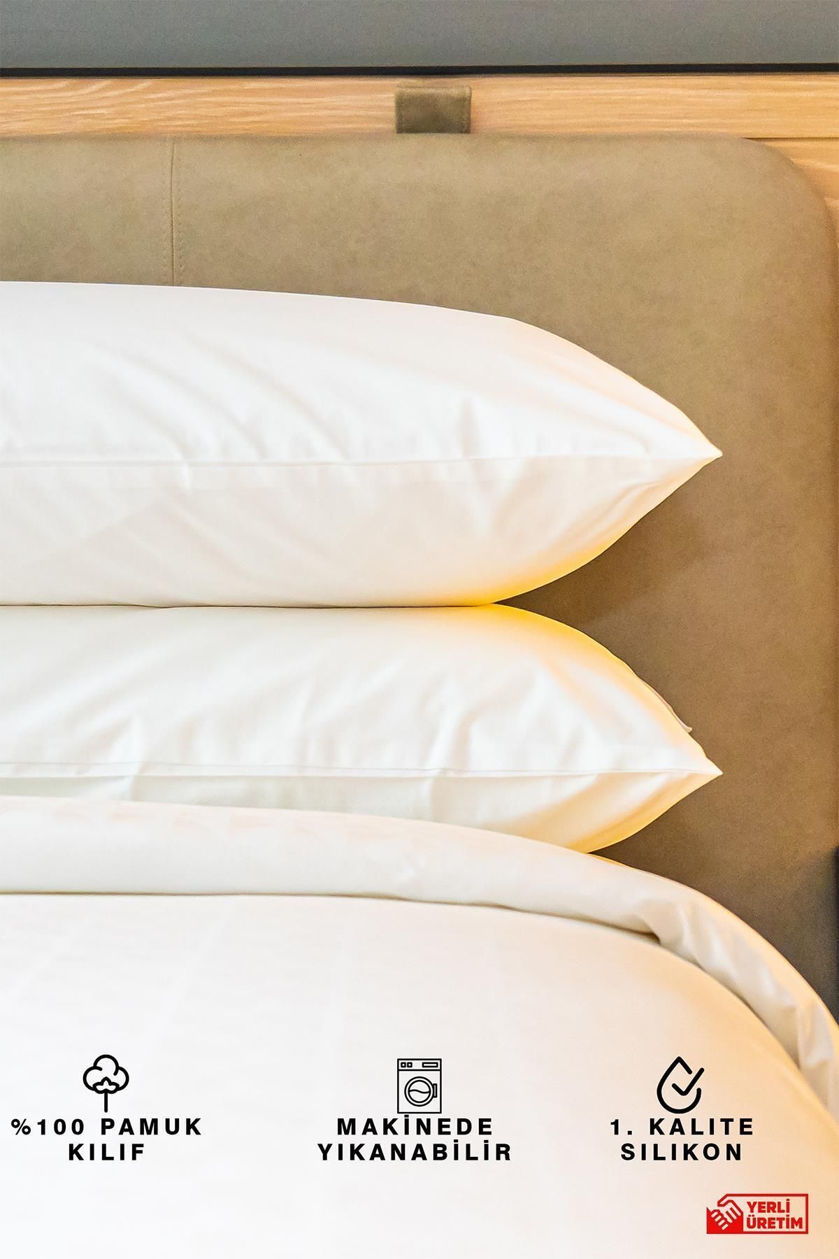 VAROL-910gr Microfiber Αντιαλλεργικό Μαξιλάρι - 2 Τεμάχια 2