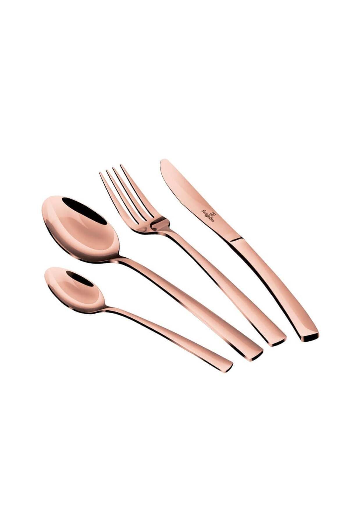 Berlinger Haus Set De Tacâmuri Cu 24 De Piese, Pentru 6 Persoane, Auriu-roz Lucios Bh 2637a - One Size
