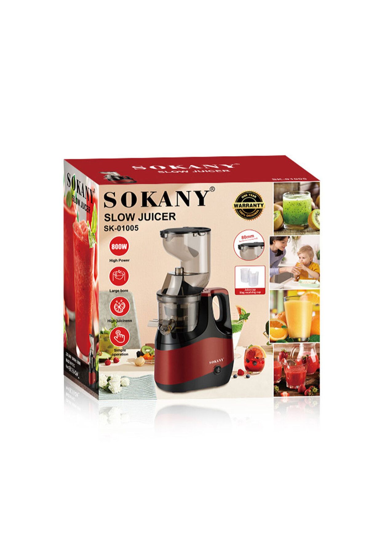 SOKANY-Slow Masticating Juicer, Slow juicer, Fruit/Vegetable Juicer, Cold Press Juicer with High Output 2