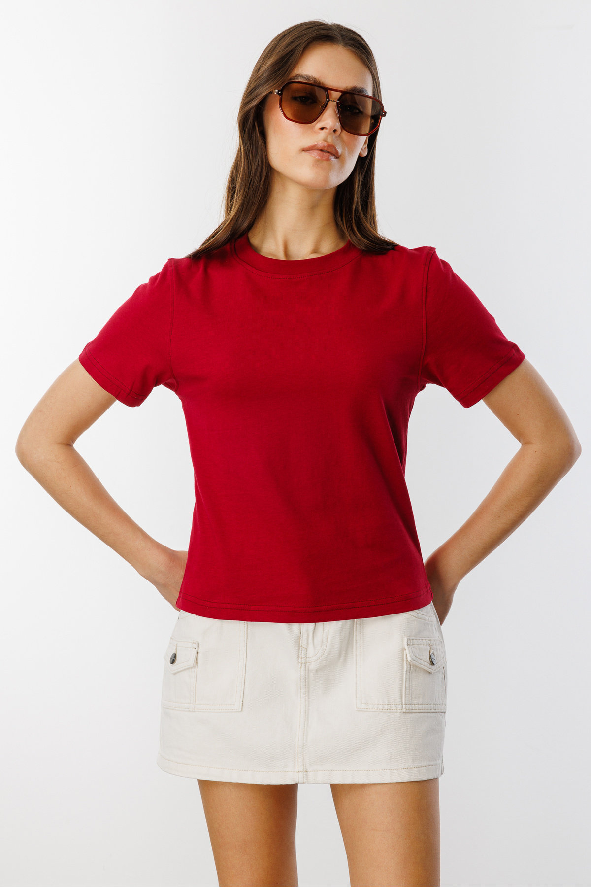 GENIUS STORE-Women's T-Shirt -Crop T-Shirt with Organic Cotton and Cycling Base 3