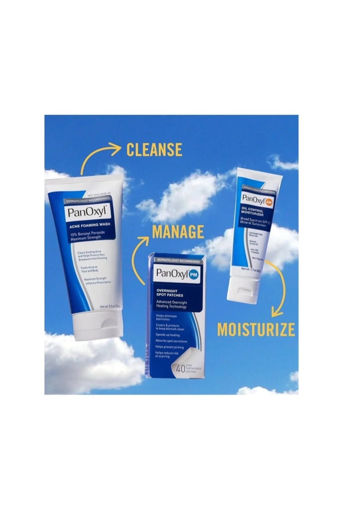 panoxyl-بانوكسيل غسول رغوي لعلاج حب الشباب بتركيز 10% من بنزويل بيروكسيد، قوة قصوى 156 جرام 5