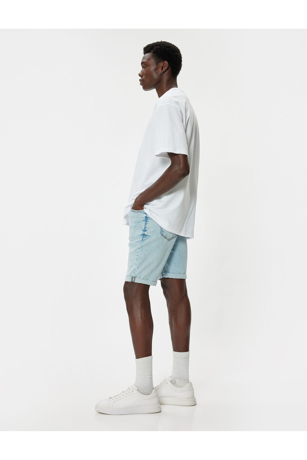 Koton Yeni Sezon Oversize Kot Şort Bermuda Cep Detaylı Pamuklu