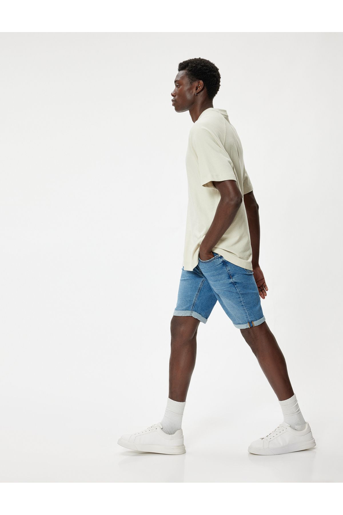 Koton Yeni Sezon Oversize Kot Şort Bermuda Cep Detaylı Pamuklu