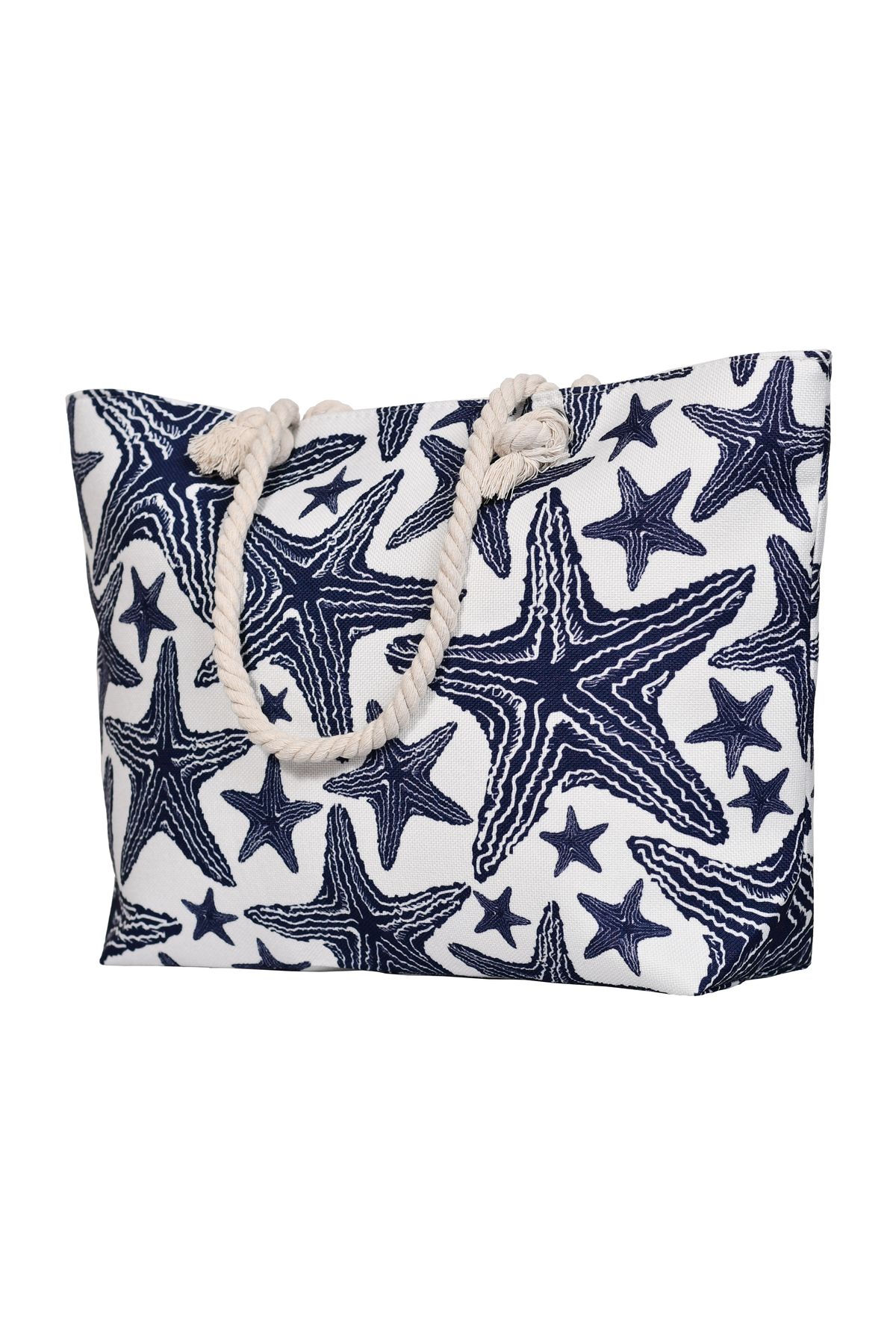 Generic-Stylish beach bag with a linen lining and a hemp rope handle, large capacity, water resistant 3