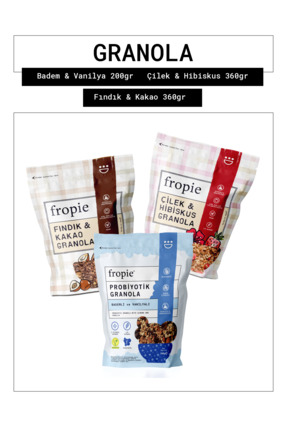 FROPİE Fropie Probiyotik Badem & Vanilya - Çilek & Hibiskus - Fındık & Kakao ...