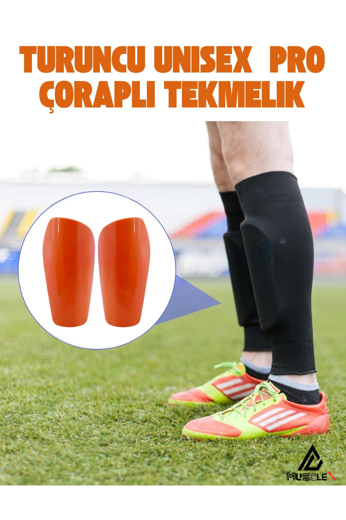 Musclex Spor Tekstil Profesyonel Çoraplı Tekmelik | Futbol Tekmelik | Kaval Koruyucu | Msclx584dfe