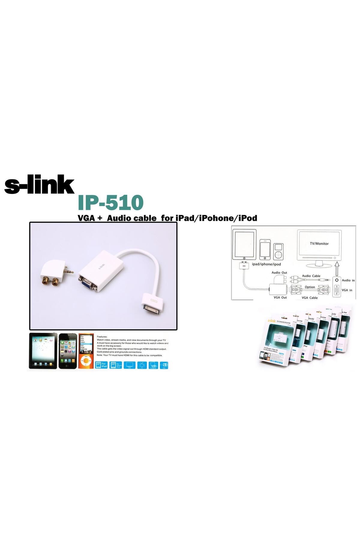 Vobotek Teknoloji S-link IP-510 Ipad To Vga Ve Audio Adaptör