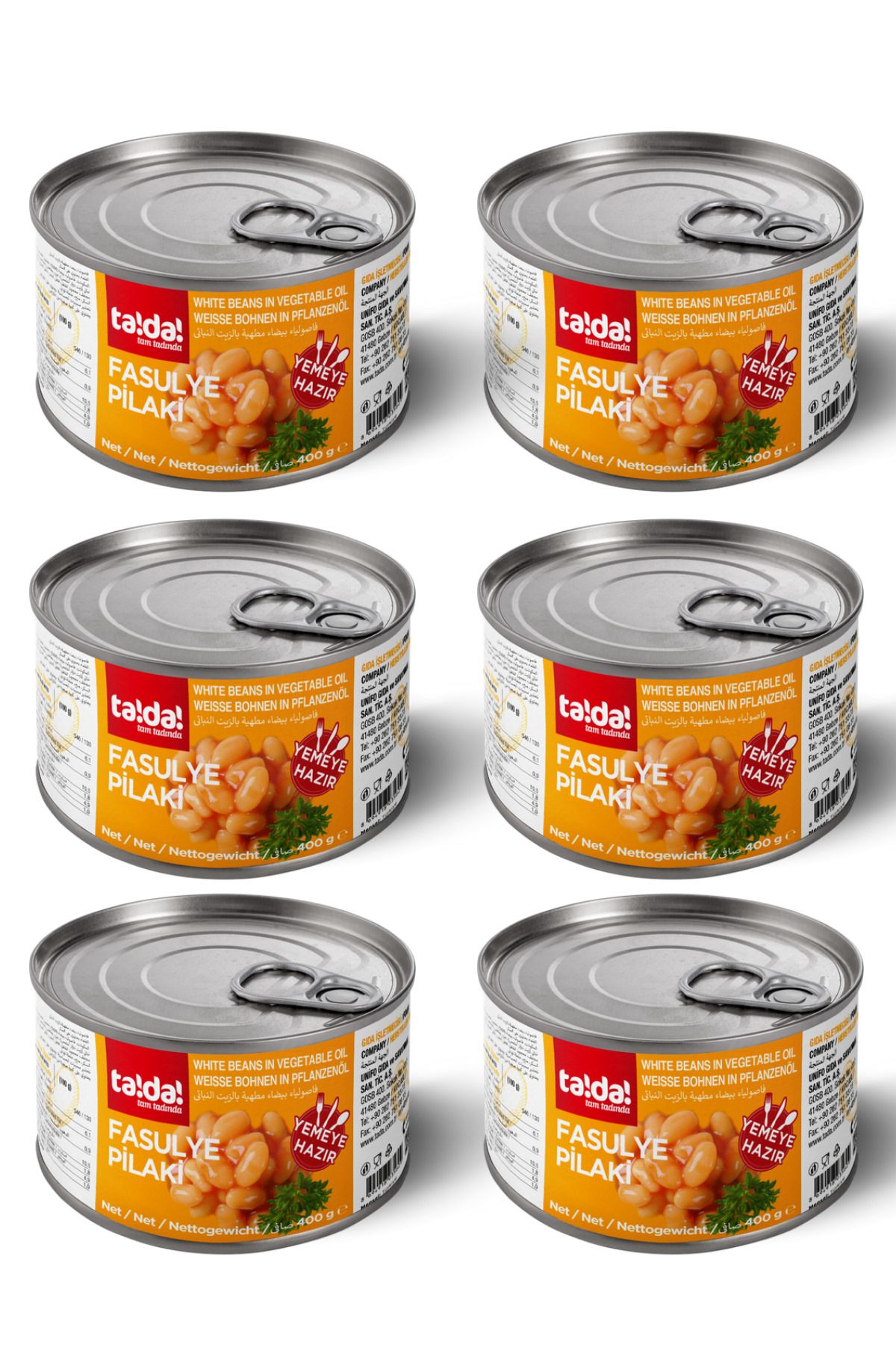 Tada Fasulye Pilaki 200 Gr (6 Adet)
