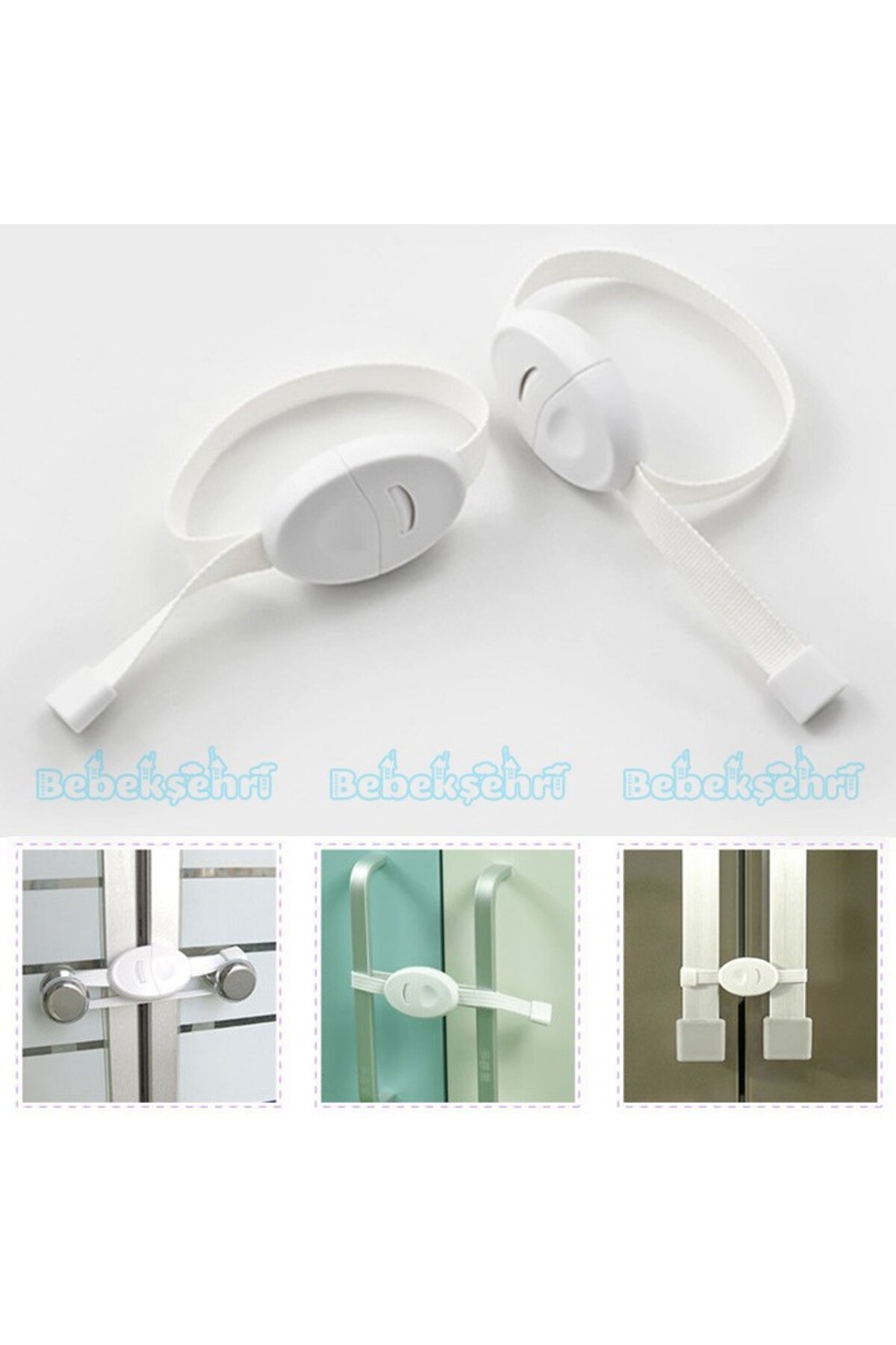 Evokids Çift Kapaklı Askılı Dolap Kilidi (6 Adet) fotoğrafı 4 (önizleme)