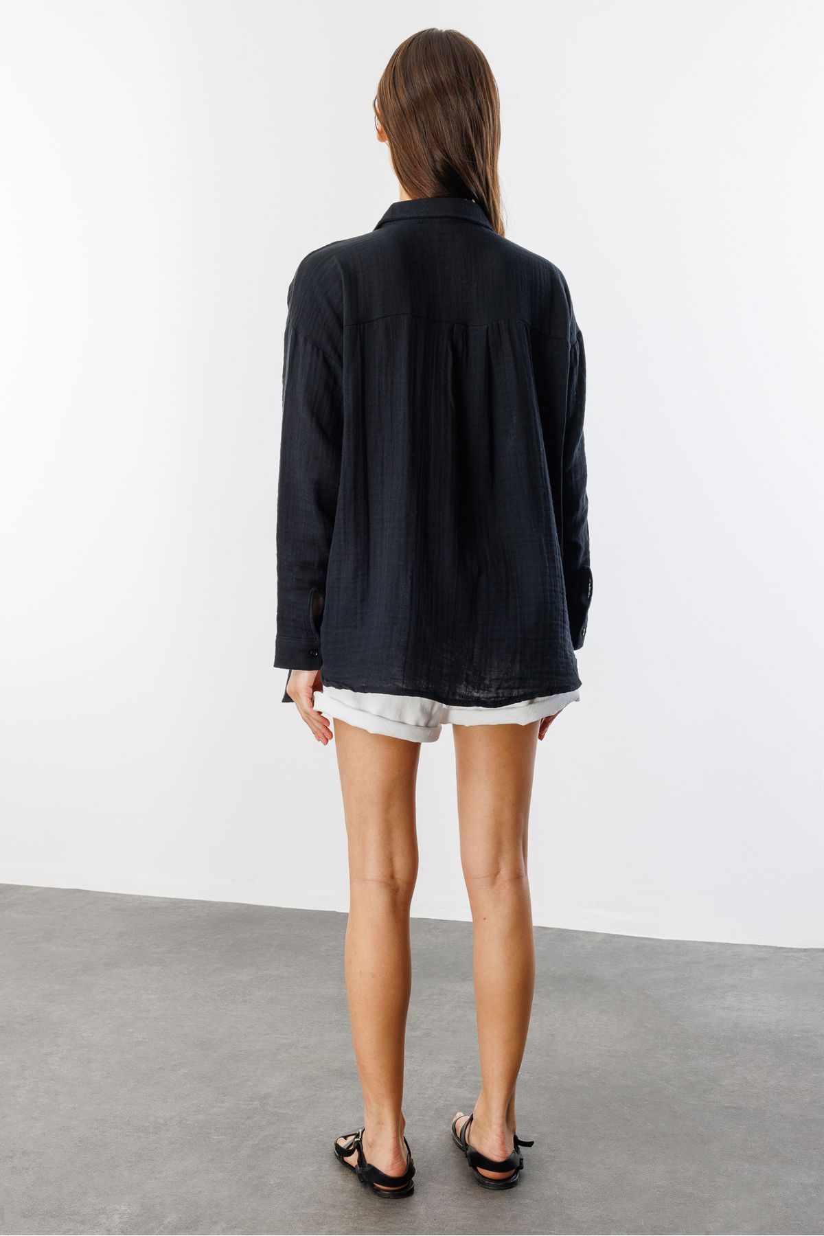 GENIUS STORE-Oversize Basic Muslin Women's Shirt Women-Muslin-Shirt 4