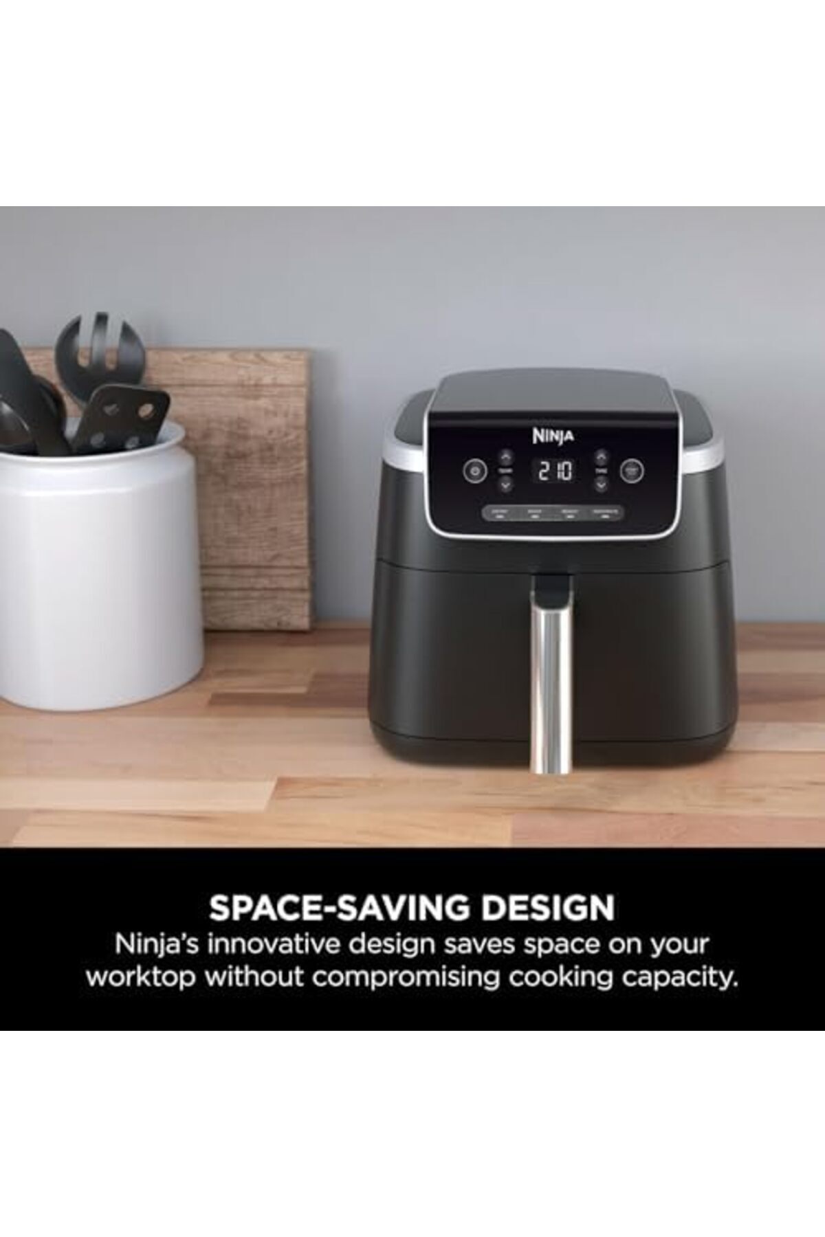 NINJA-Air Fryer PRO 4.7L, Single Drawer, 4-in-1, Air Fry, Roast, Reheat, Dehydrate, Cooks 1-2Portion 6