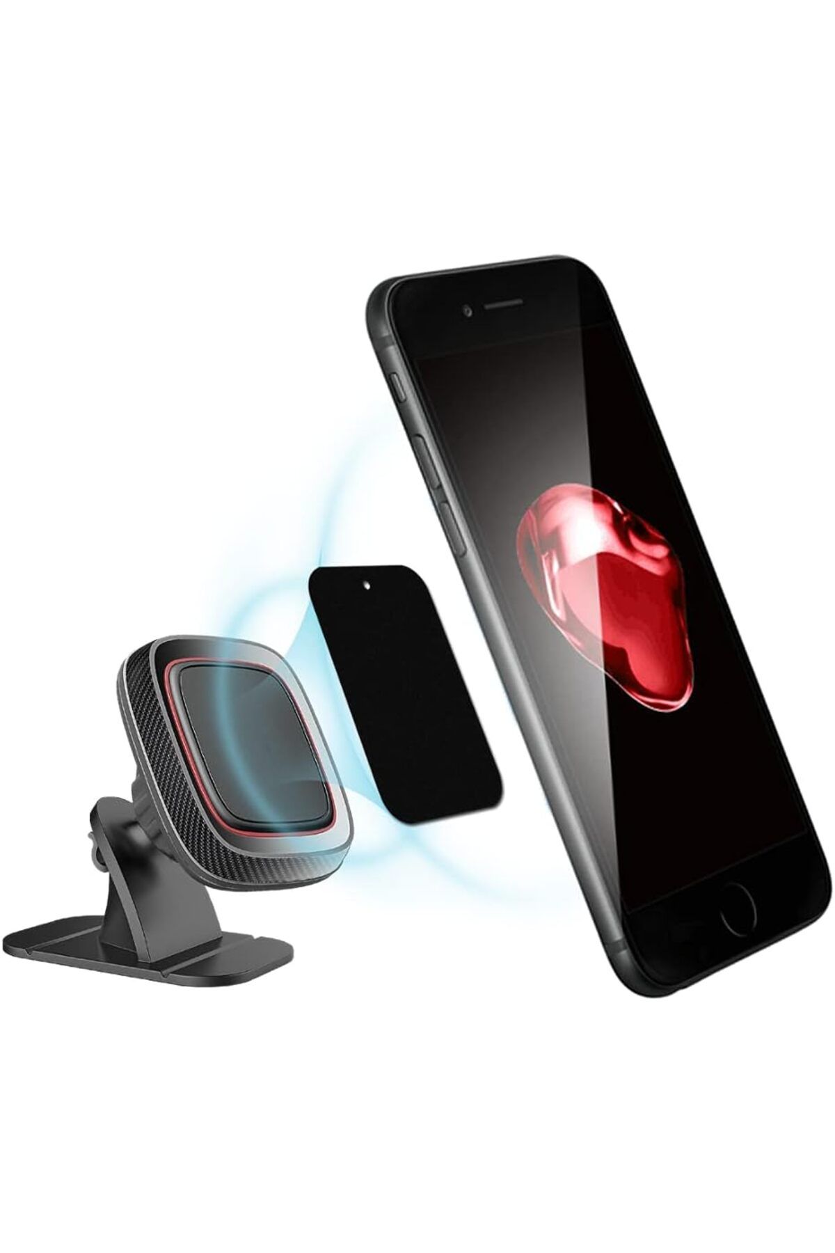 Go-Des-Magnetic Dashboard Car Mount Holder Black/Red 2