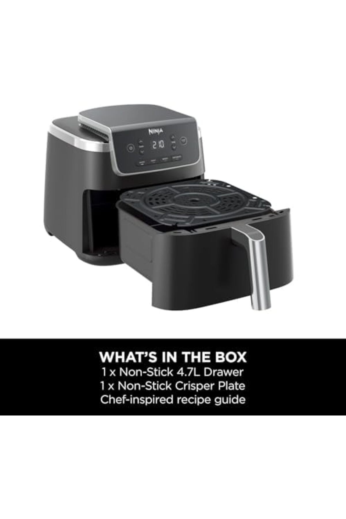 NINJA-Air Fryer PRO 4.7L, Single Drawer, 4-in-1, Air Fry, Roast, Reheat, Dehydrate, Cooks 1-2Portion 3