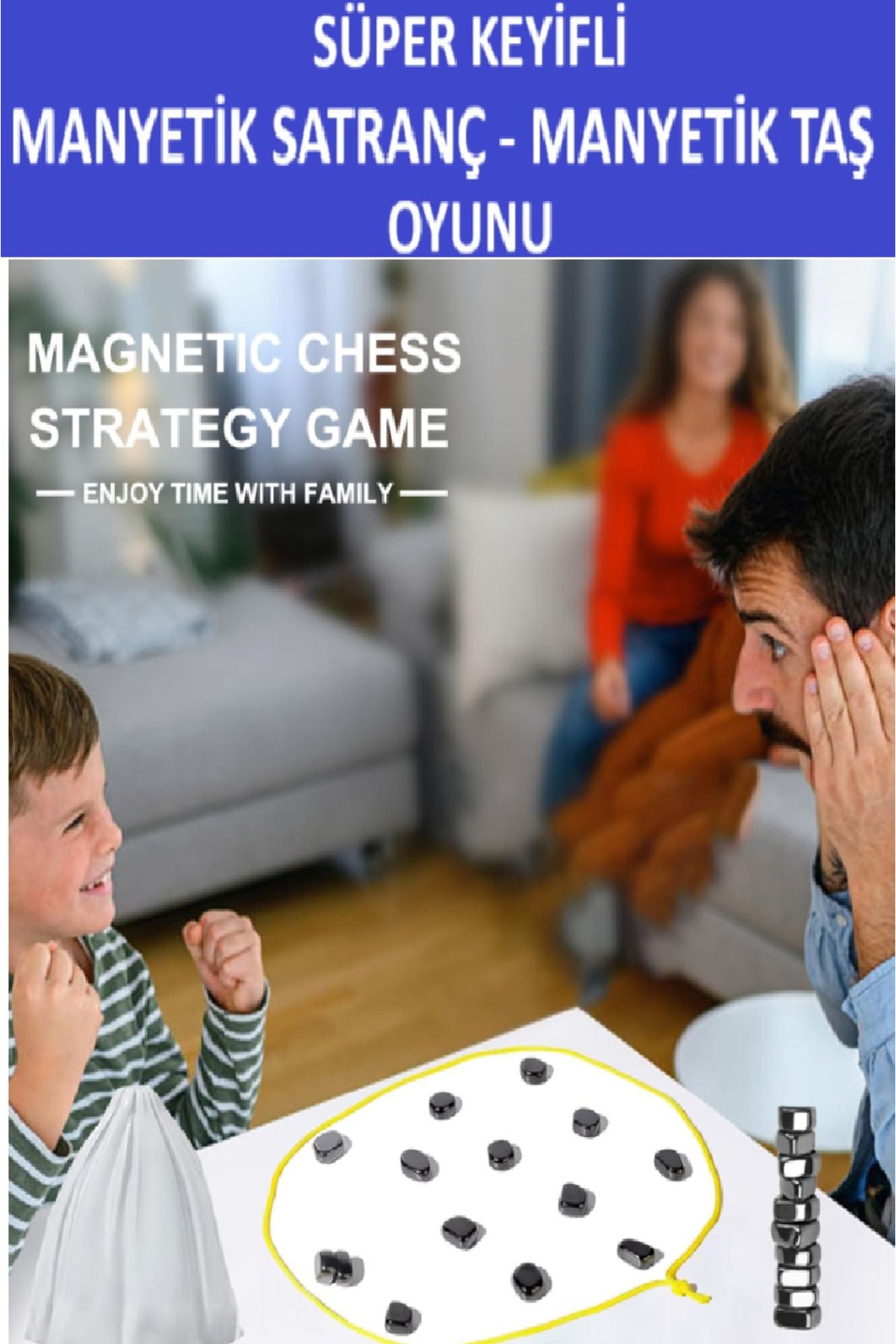 ZETCONCEPT-Super Delightful Magnetic Chess-20 Jewels Magnetic(Strong) Stone Game- Great Gift for Time-Passing 6