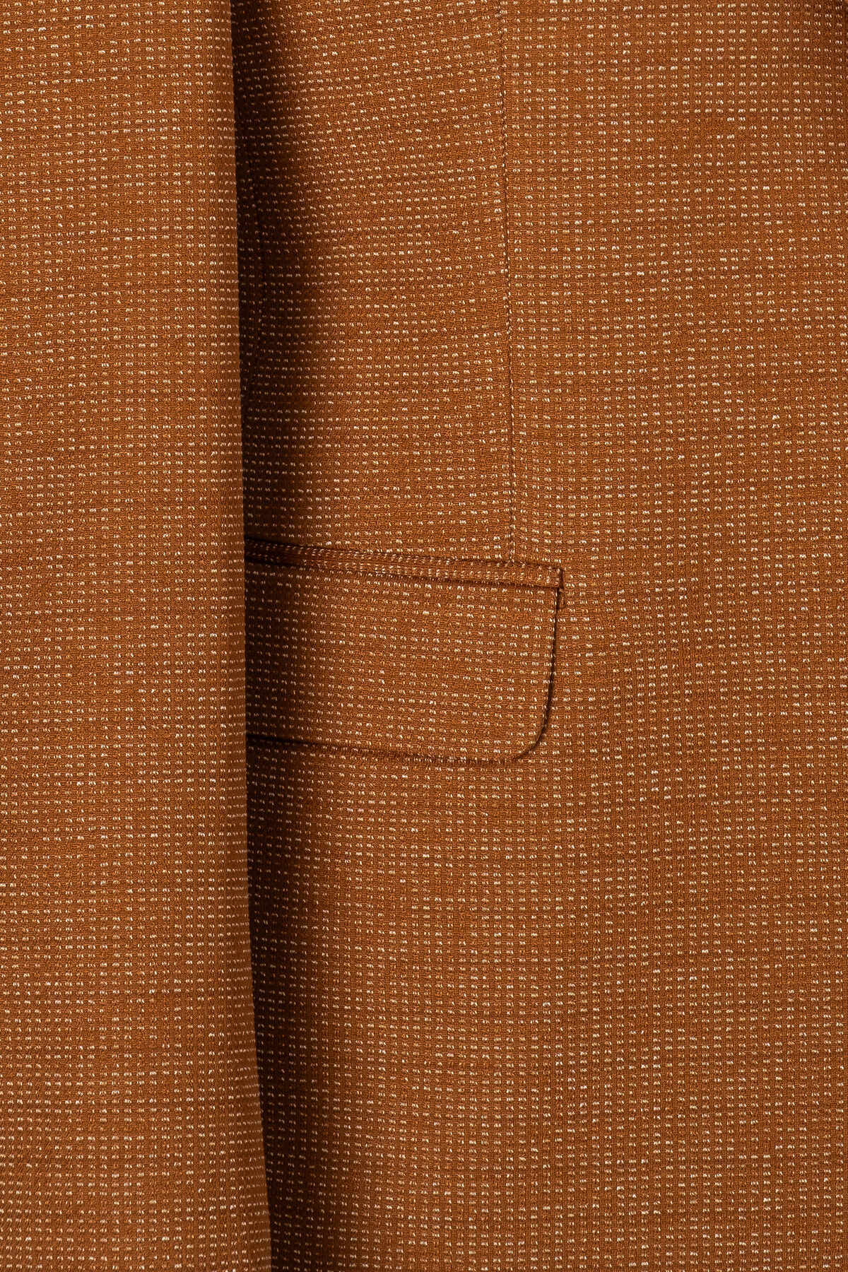 Sergio Ferraro  Camel İtalyan Stil Slim Fit Erkek Blazer Ceket - Görsel 4