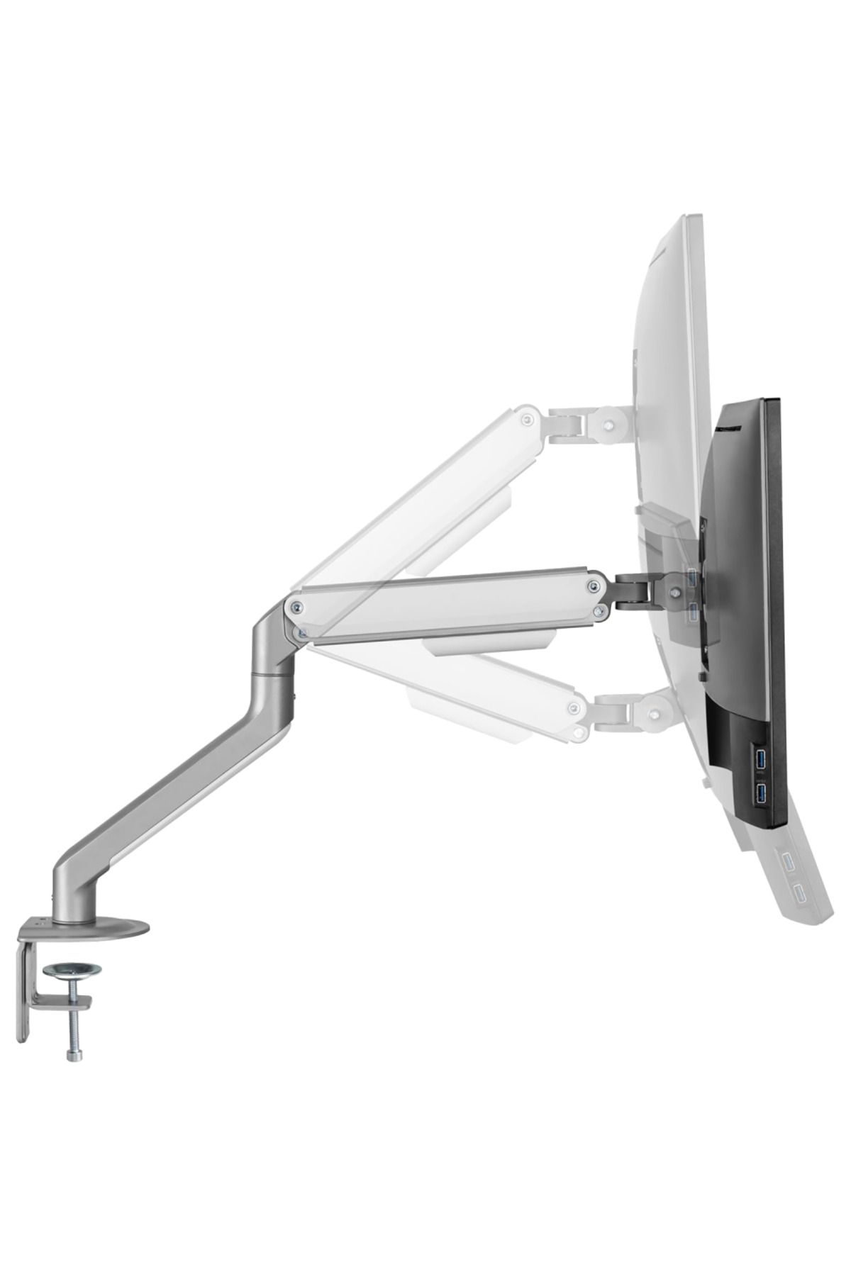 Twisted Minds-Twisted Minds Single Monitor Economical Spring Arm - White 2