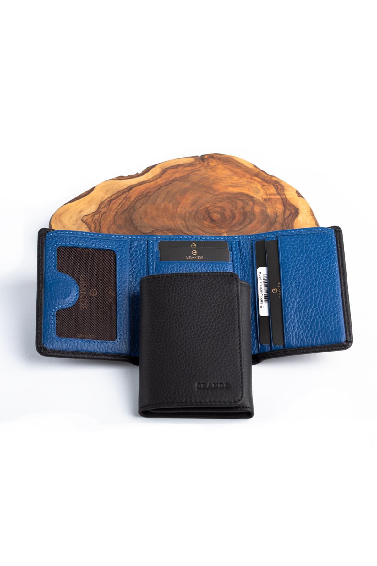 1414 Genuine Leather Magnet Men's Wallet