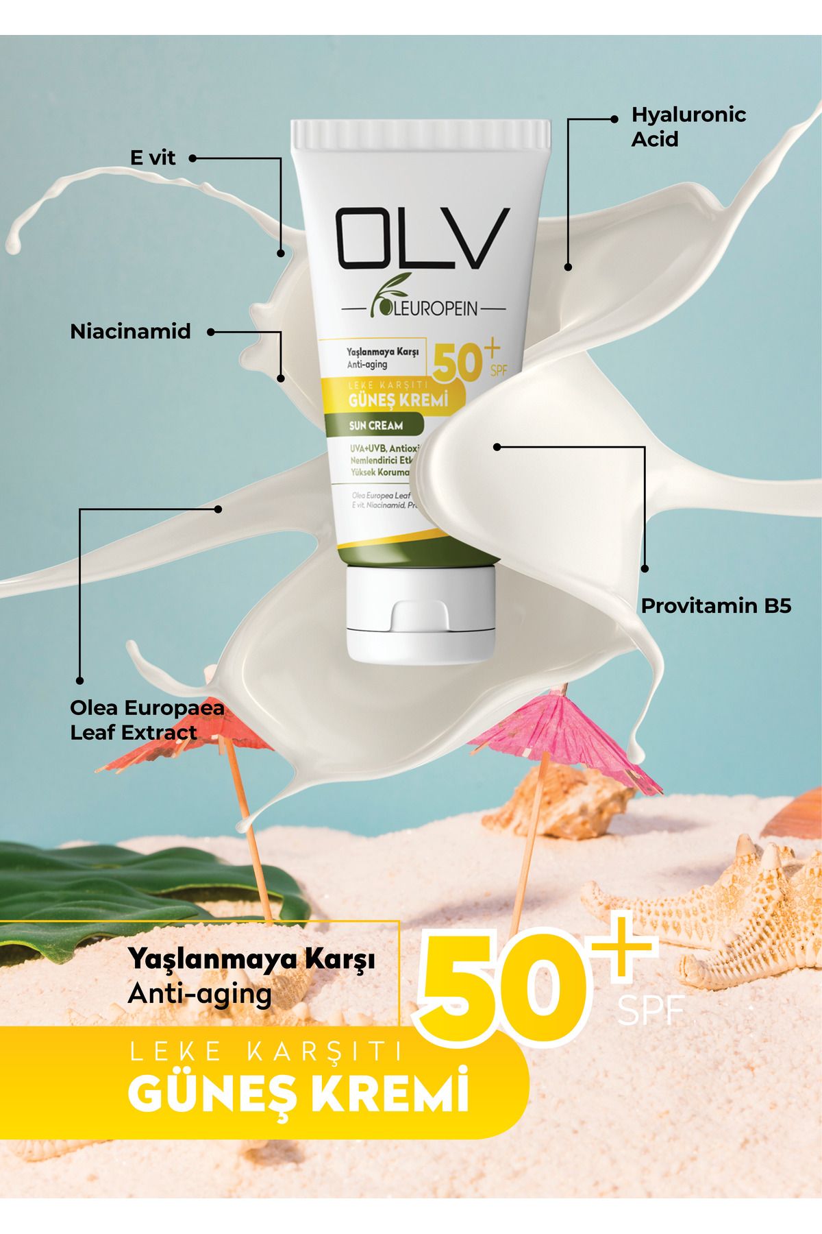 Spf 50 Yaşlanma Karşıtı Leke Karşıtı Güneş Kremi 150 ml