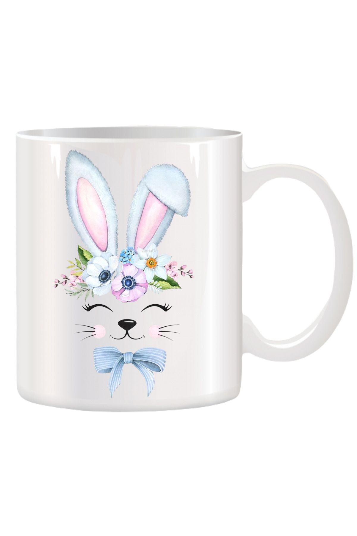 OEM-Cana albă personalizată de Paște cu imagine iepuraș, INOVATIX. 330 ml 1