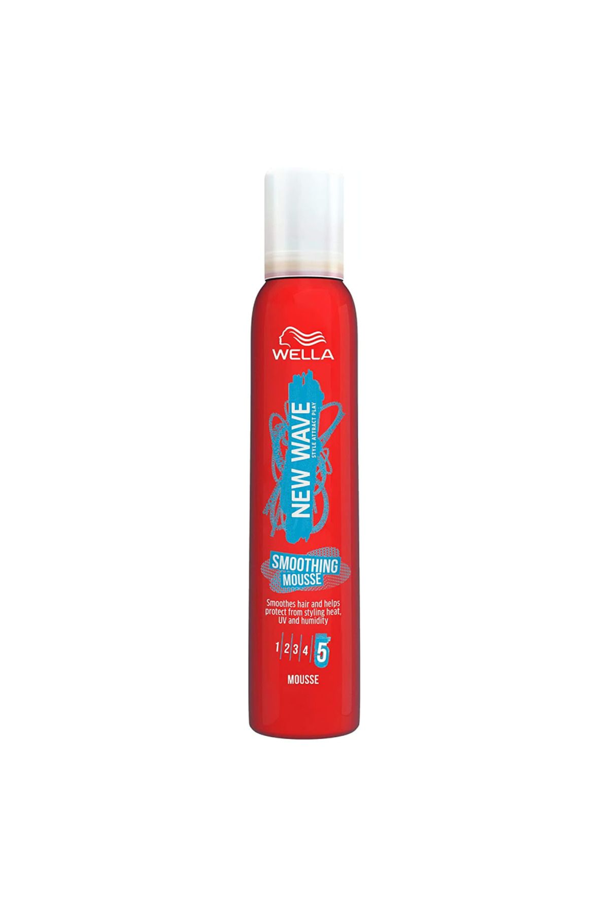 Wella-New Wave Smoothing Mousse 200ml -7410 --- ويلا نيو ويف رغوة ملطفة 200مل ازرق 1