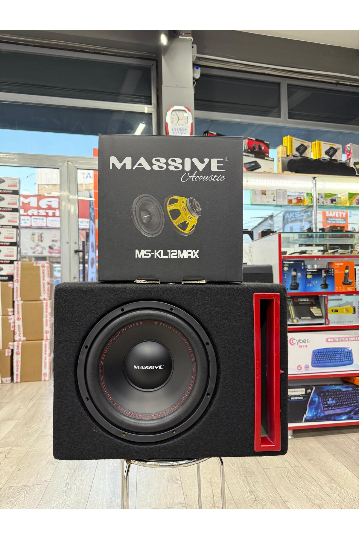 Massive Ms-KL12Max L Port Kabinli 30 Cm Subwoofer Bas 1500Wat 400W