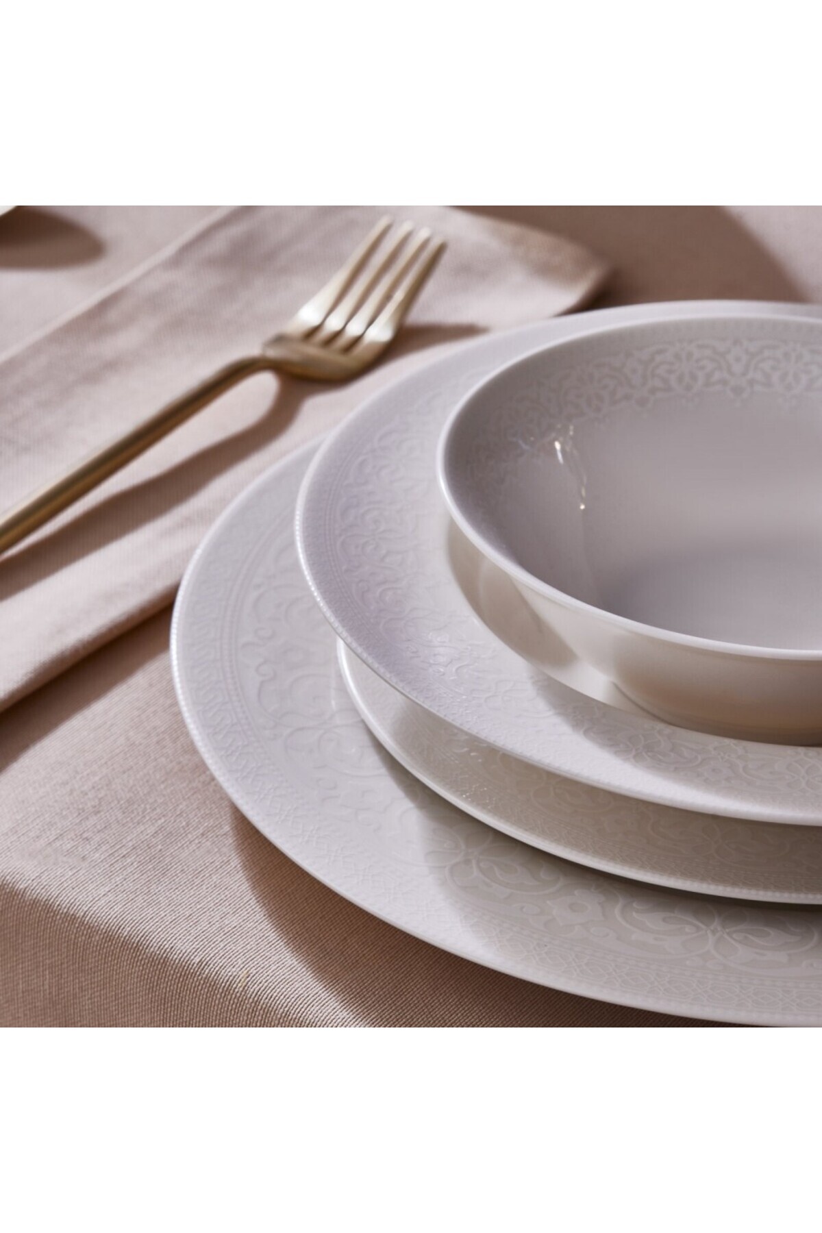 Karaca-New Dome Tafelservice für 6 Personen, 24-teilig, Wei 5