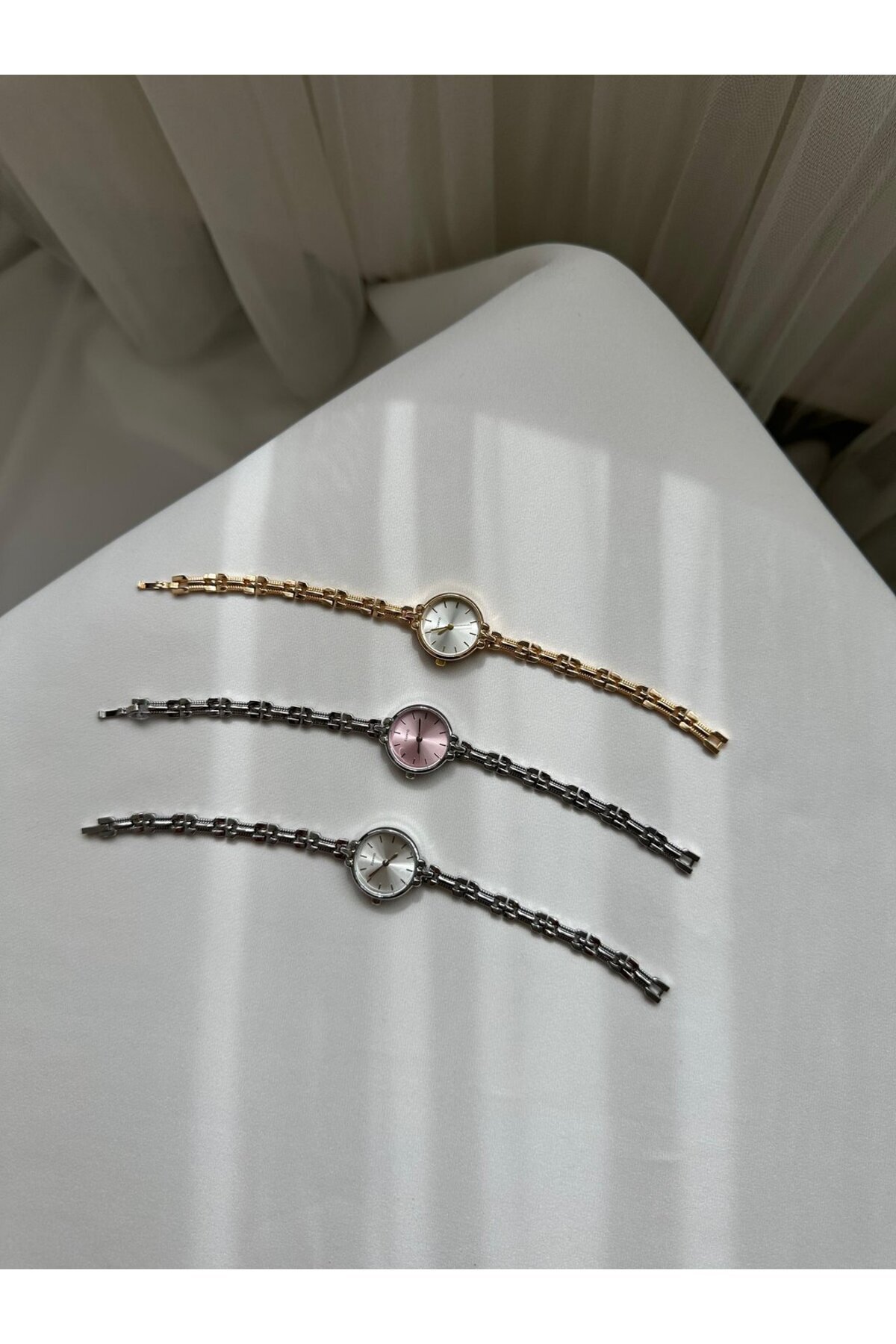 MERW  Clarie Model Gümüş Renk Metal Kordon Vintage Seri Kadın Kol Saati - Görsel 8