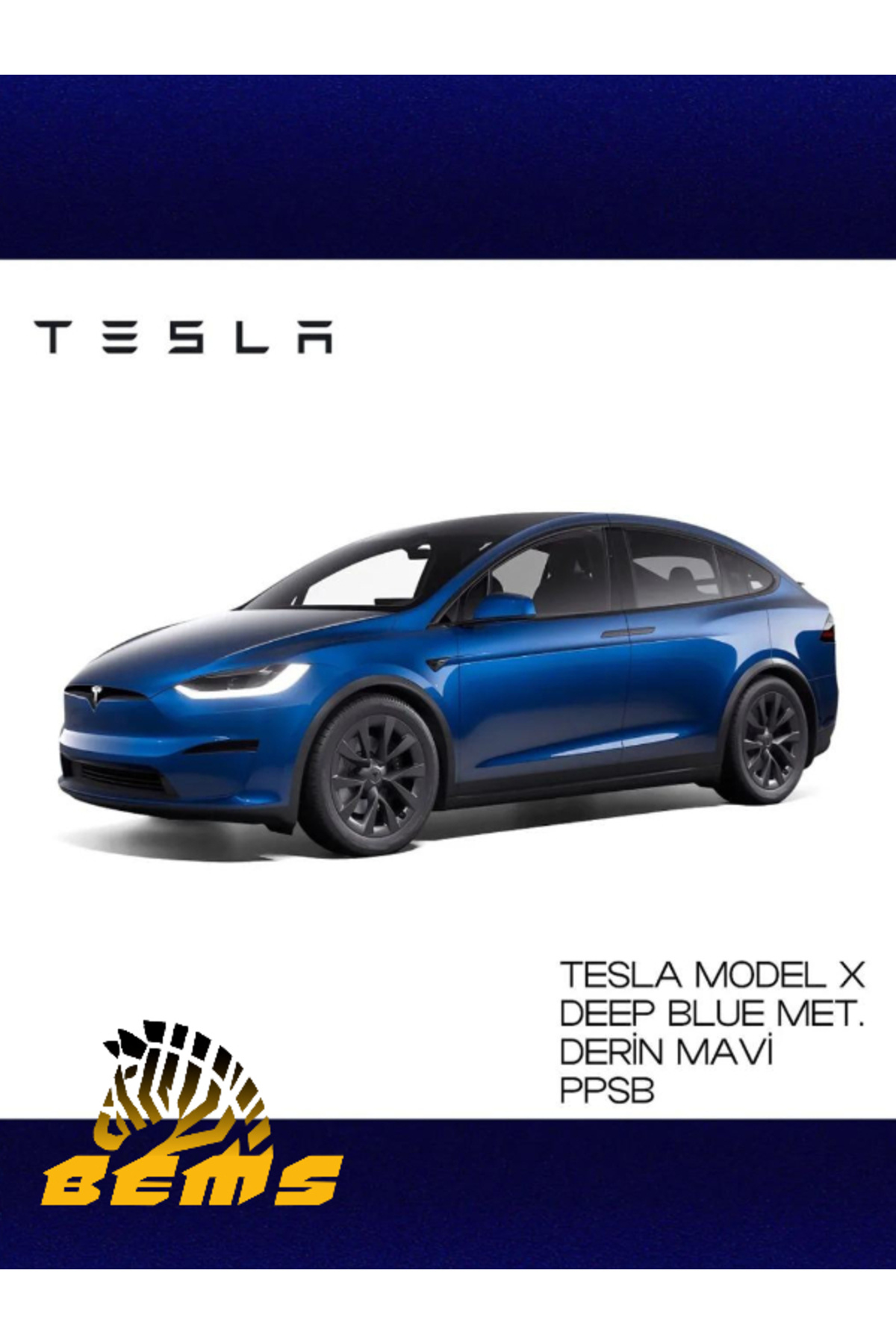 AKZONOBEL Tesla Model-x Deep Blue Met. (DERİN MAVİ METALİK) - Rötuş Boyası 30ml. Ve Rötüş Çeliği