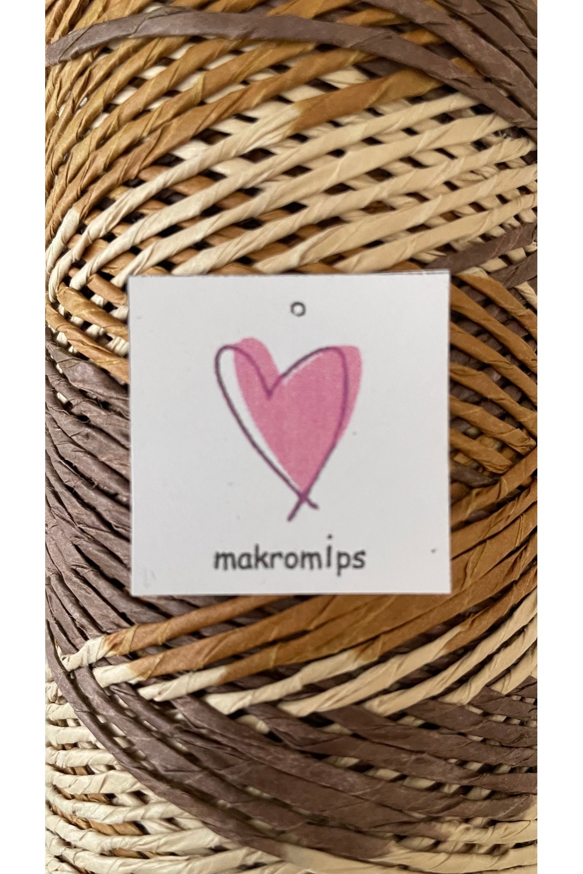 Makromİps-Multicolor Marble Paper String (200 Gr 390 m ±20) Premium Mix Natural Wicker Jute Raffia Knitting 3