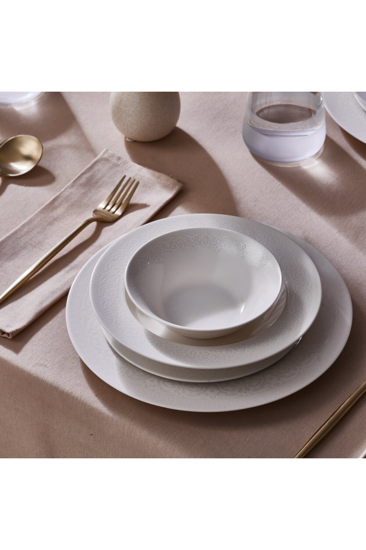 Karaca-New Dome Tafelservice für 6 Personen, 24-teilig, Wei 6