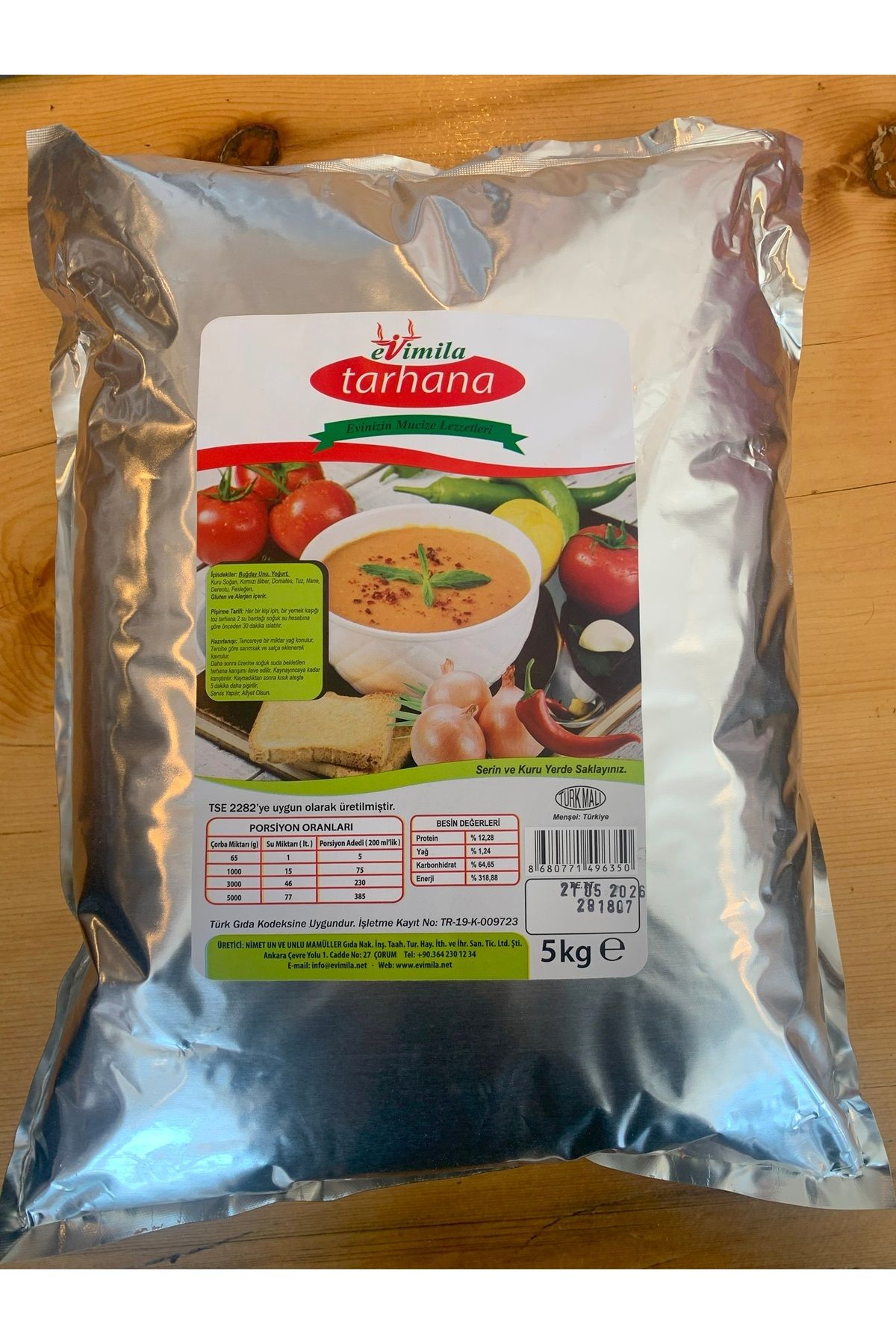 EVİMİLA Ev Yapımı Çorum Tarhanası 5 KG