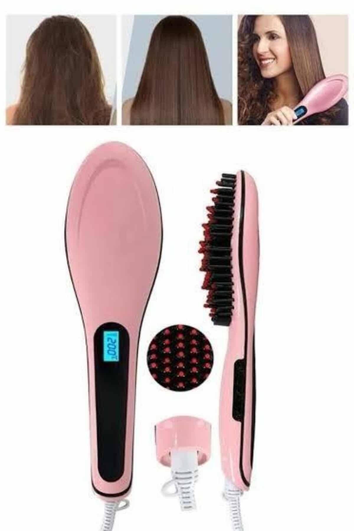 nerede bulurum-Hair Straightener Comb Digital Display Ceramic Coating Tight Tooth with Digital Display 4