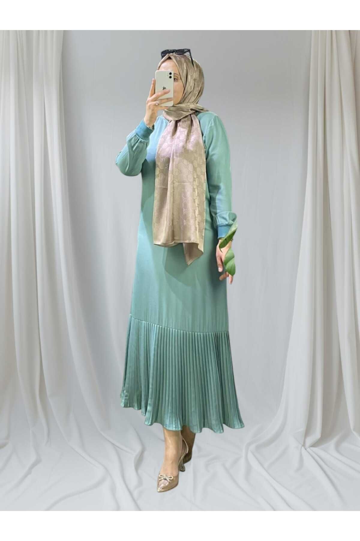 Freeista-Green Hijab Dress Large Size Fr 2504295 5