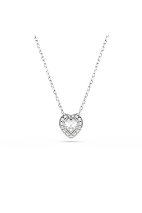 Swarovski Ariana Grande x Kolye, Karışık kesimler, Kalp, Beyaz, Rodyum kaplama