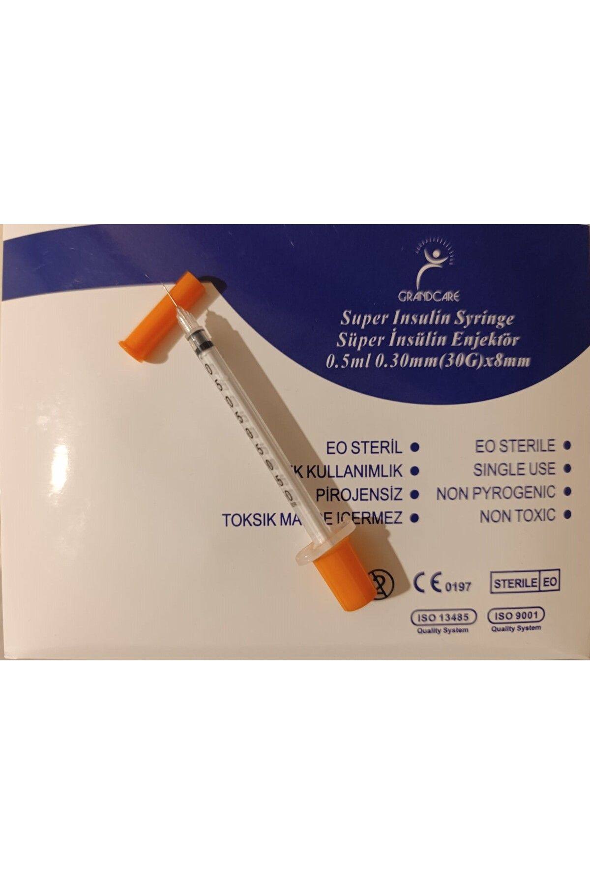 GRANDCARE SÜPER ENJEKTÖR 0,5 ML 30 G 8 Mm 1000 ADET 10 KUTU