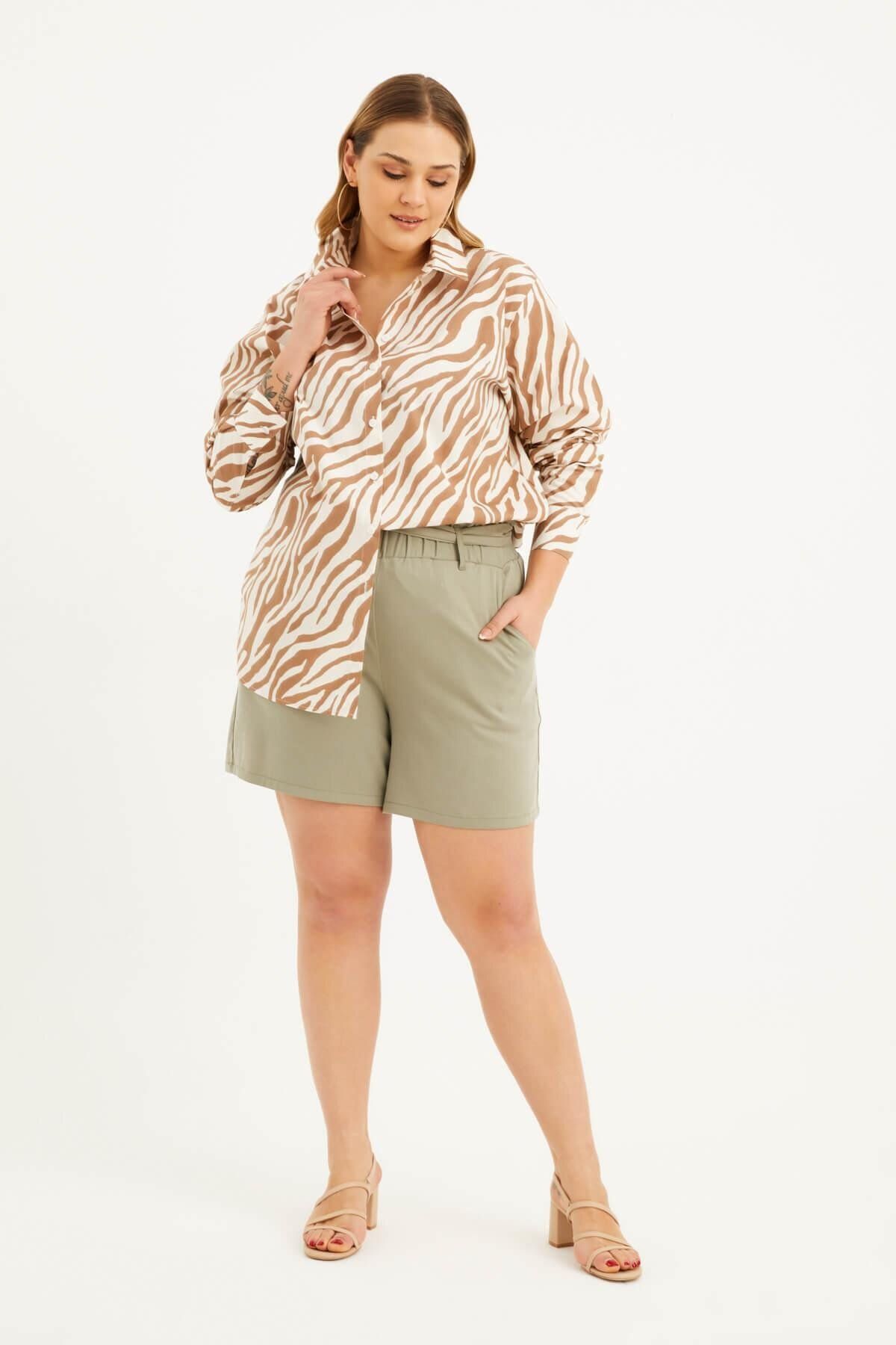 MYLİNE-Oversize Patterned Shirt 5