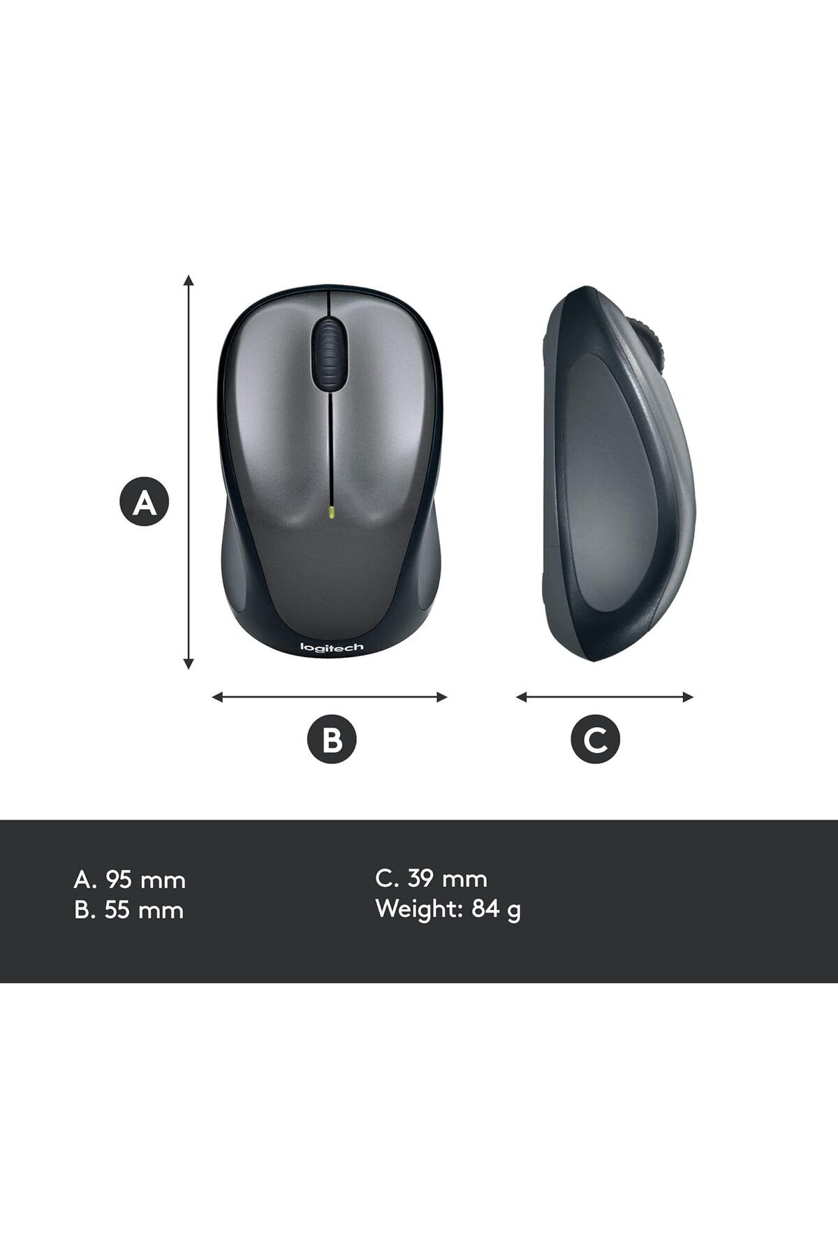 logitech-Logitech M235 Wireless Mouse, Black 7