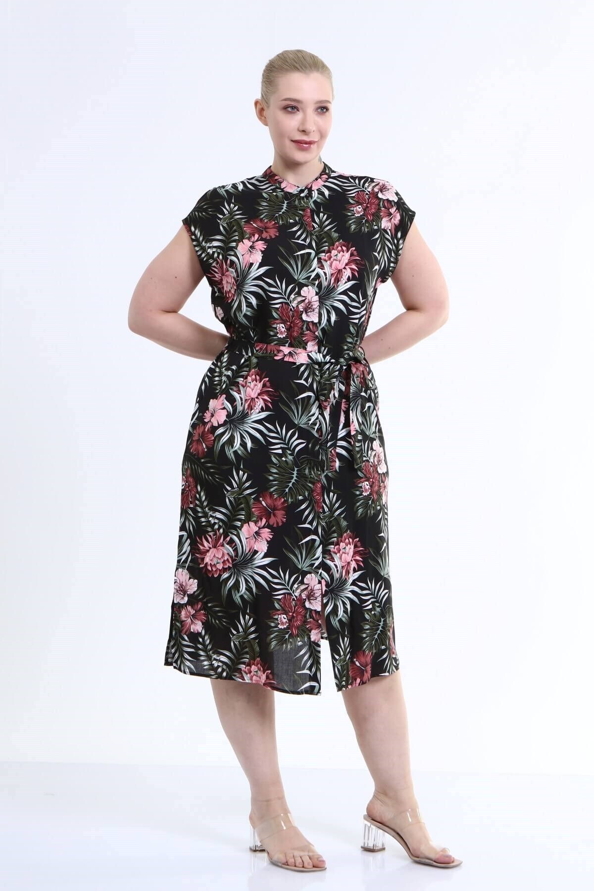 MYLİNE-Low Sleeve Shirt Dress 4